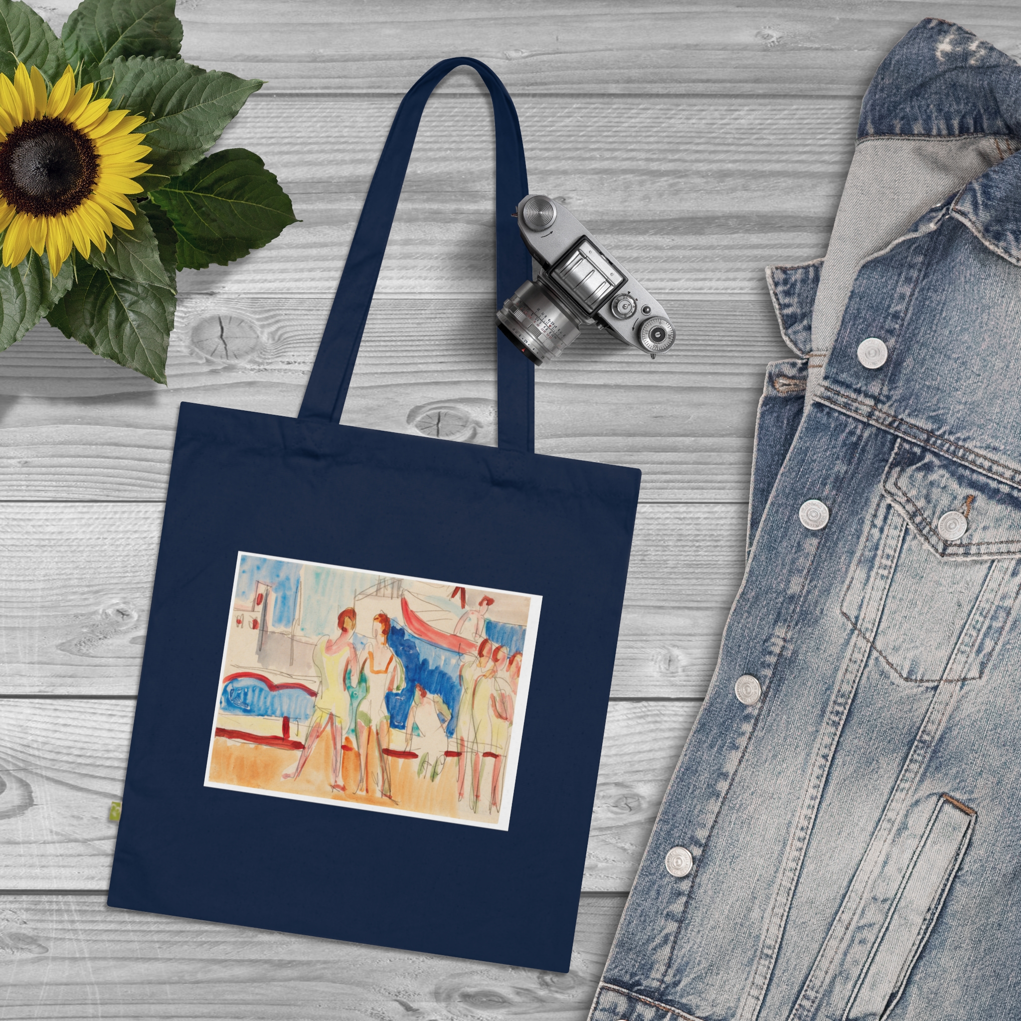 11341165601082346885_2048.jpeg Ernst Ludwig Kirchner – Sportler im Segelhafen | Art Tote Bag