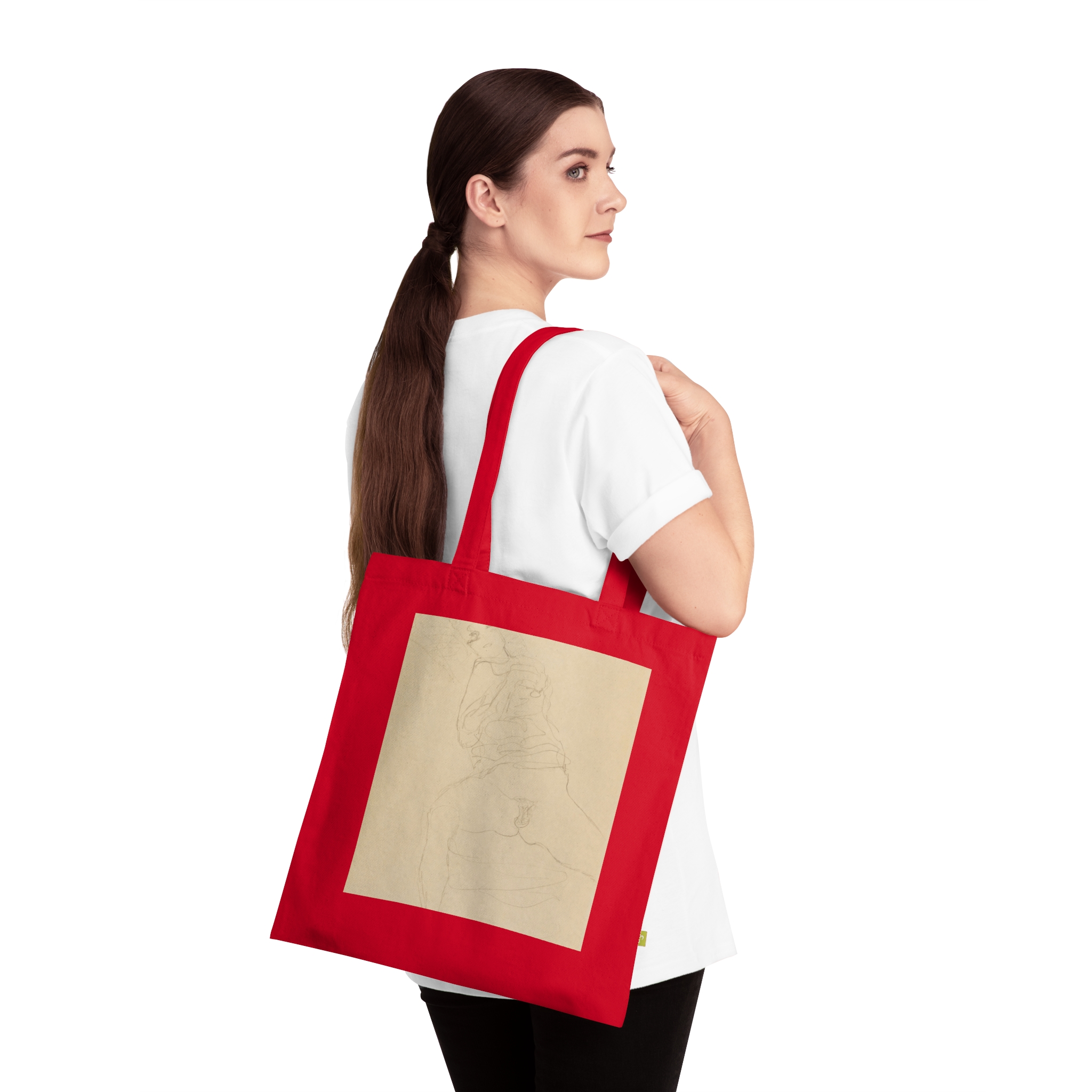 11781457449915321624_2048.jpeg Gustav Klimt – Halbakt von vorne nach links liegend | Art Tote Bag