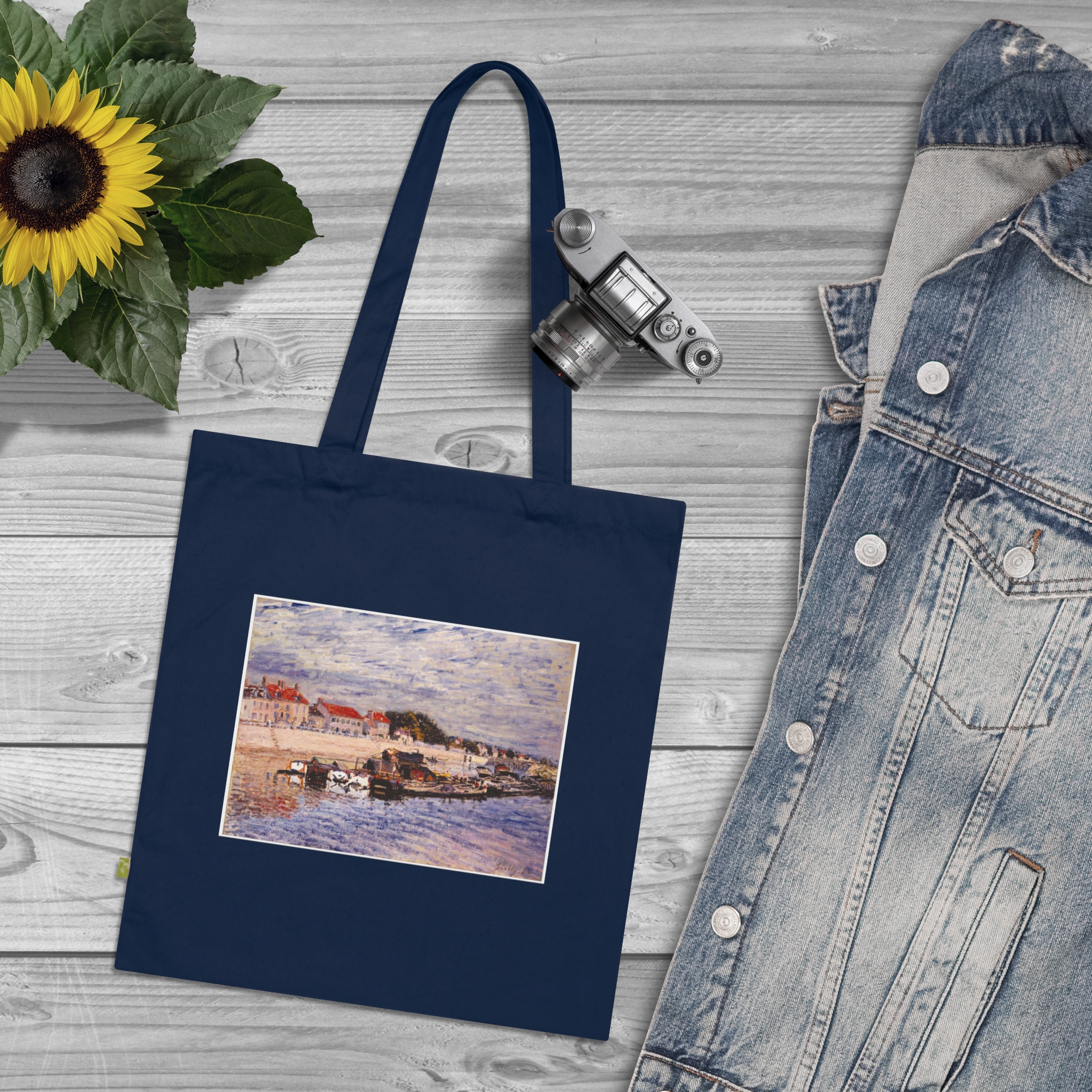 13351868315577012565_2048.jpeg Alfred Sisley – Barges on the Loing | Art Tote Bag