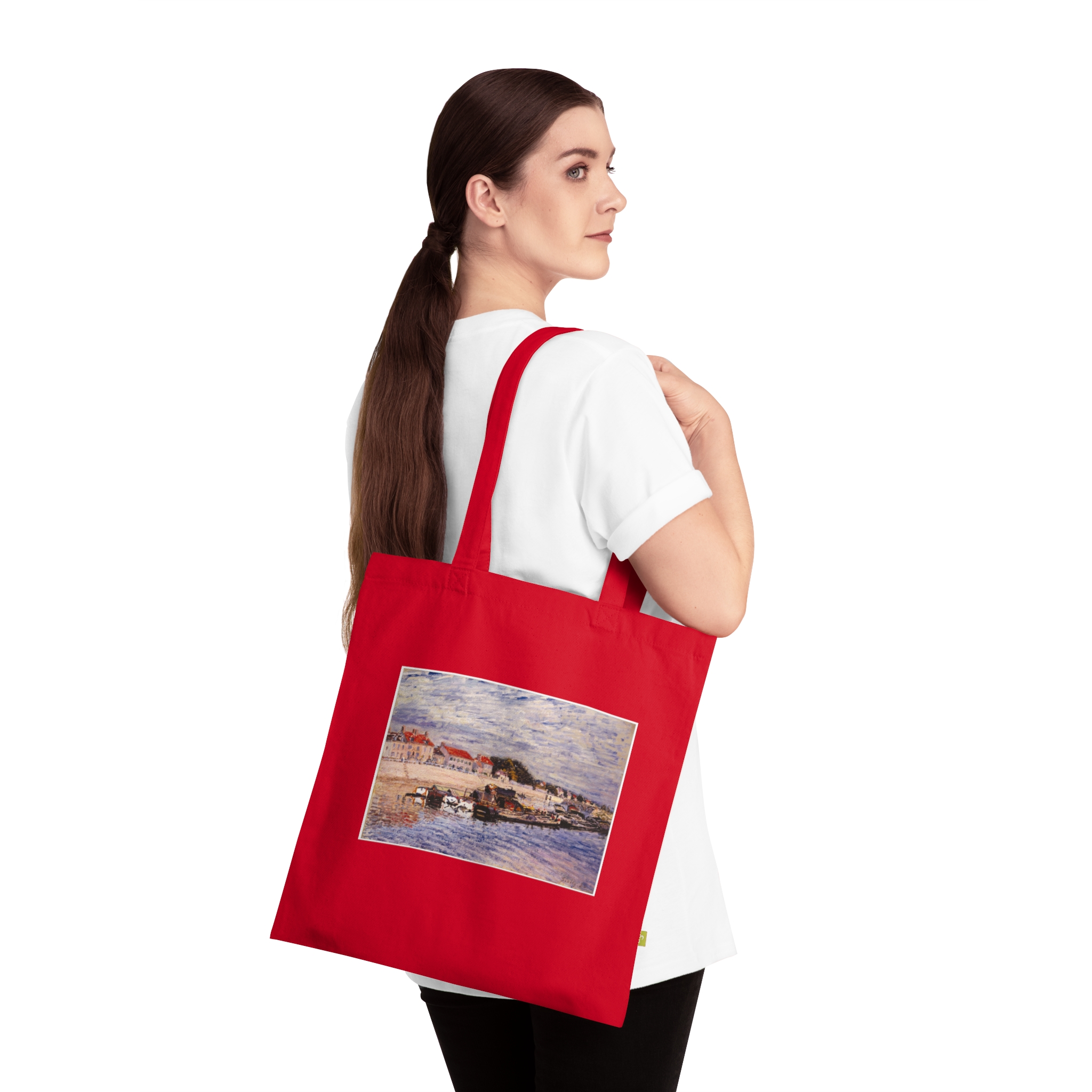 14460929723994490804_2048.jpeg Alfred Sisley – Barges on the Loing | Art Tote Bag