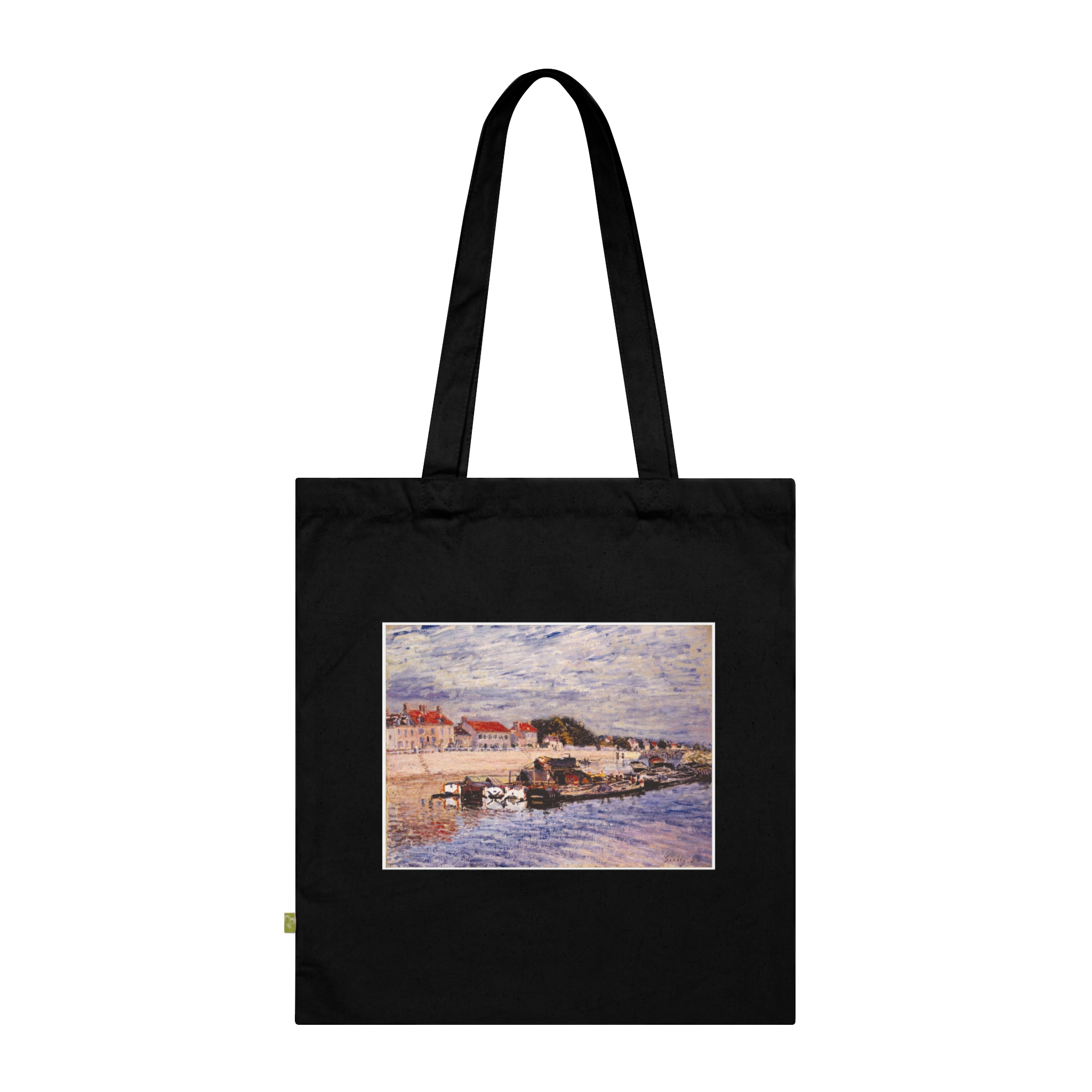 14766840889380315185_2048.jpeg Alfred Sisley – Barges on the Loing | Art Tote Bag
