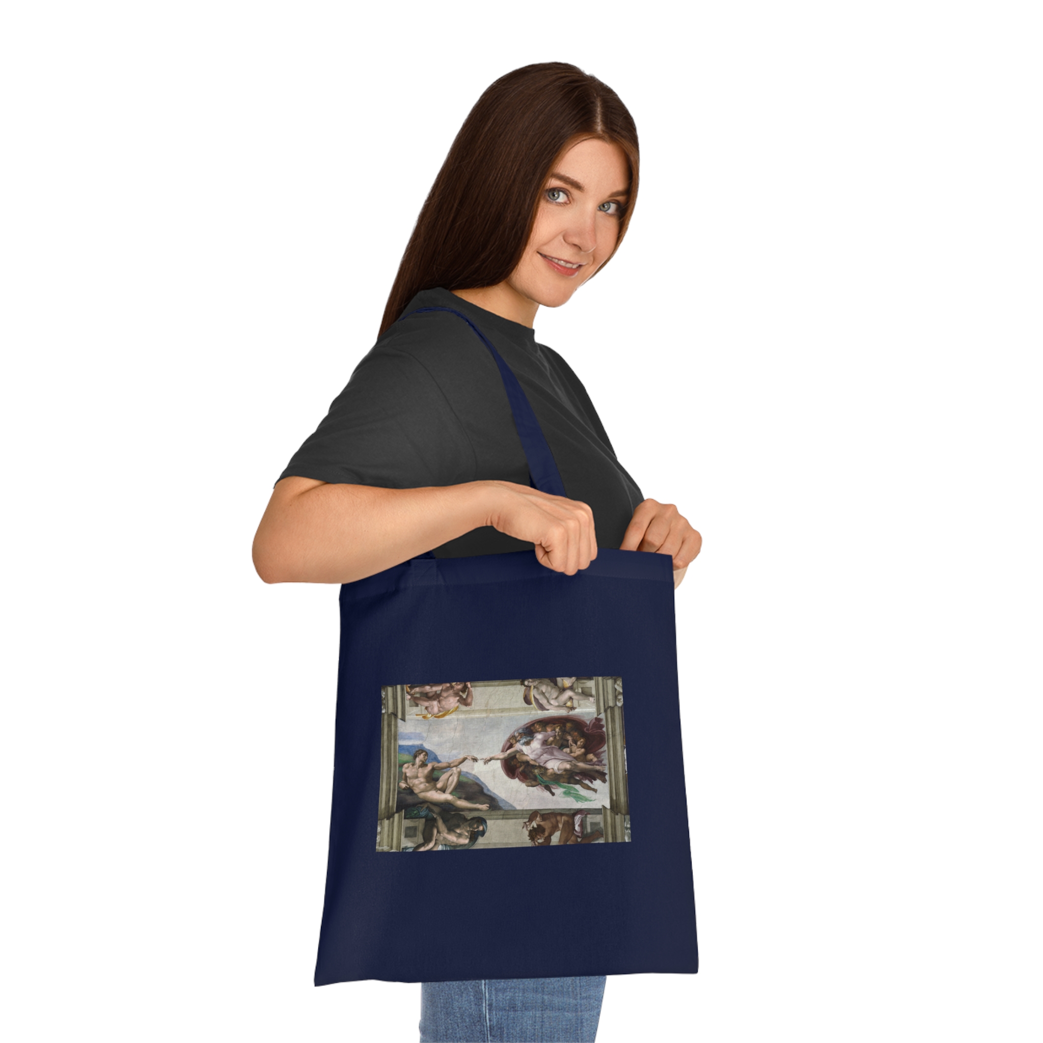 14911661091025027093_2048.jpeg Michelangelo Buonarroti – La creazione di Adamo | Art Tote Bag