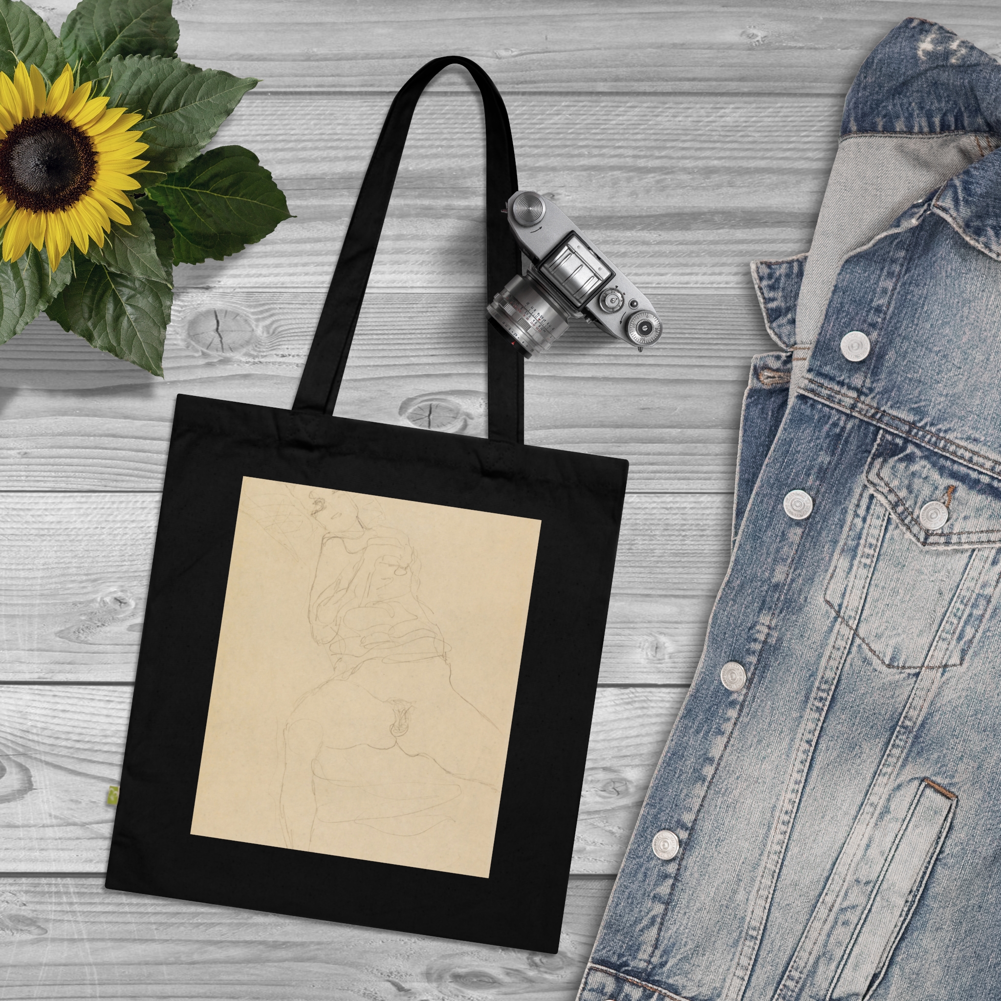 17278280838976937607_2048.jpeg Gustav Klimt – Halbakt von vorne nach links liegend | Art Tote Bag