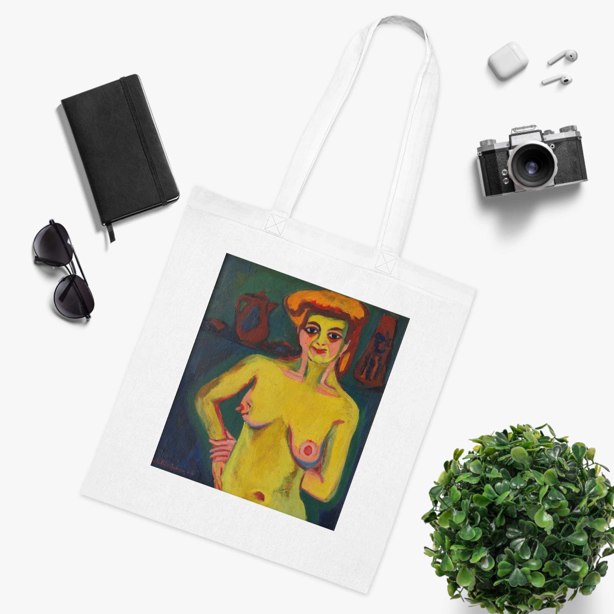 17688582365443532525_2048.jpeg Ernst Ludwig Kirchner – Gelbgrüner Halbakt | Art Tote Bag