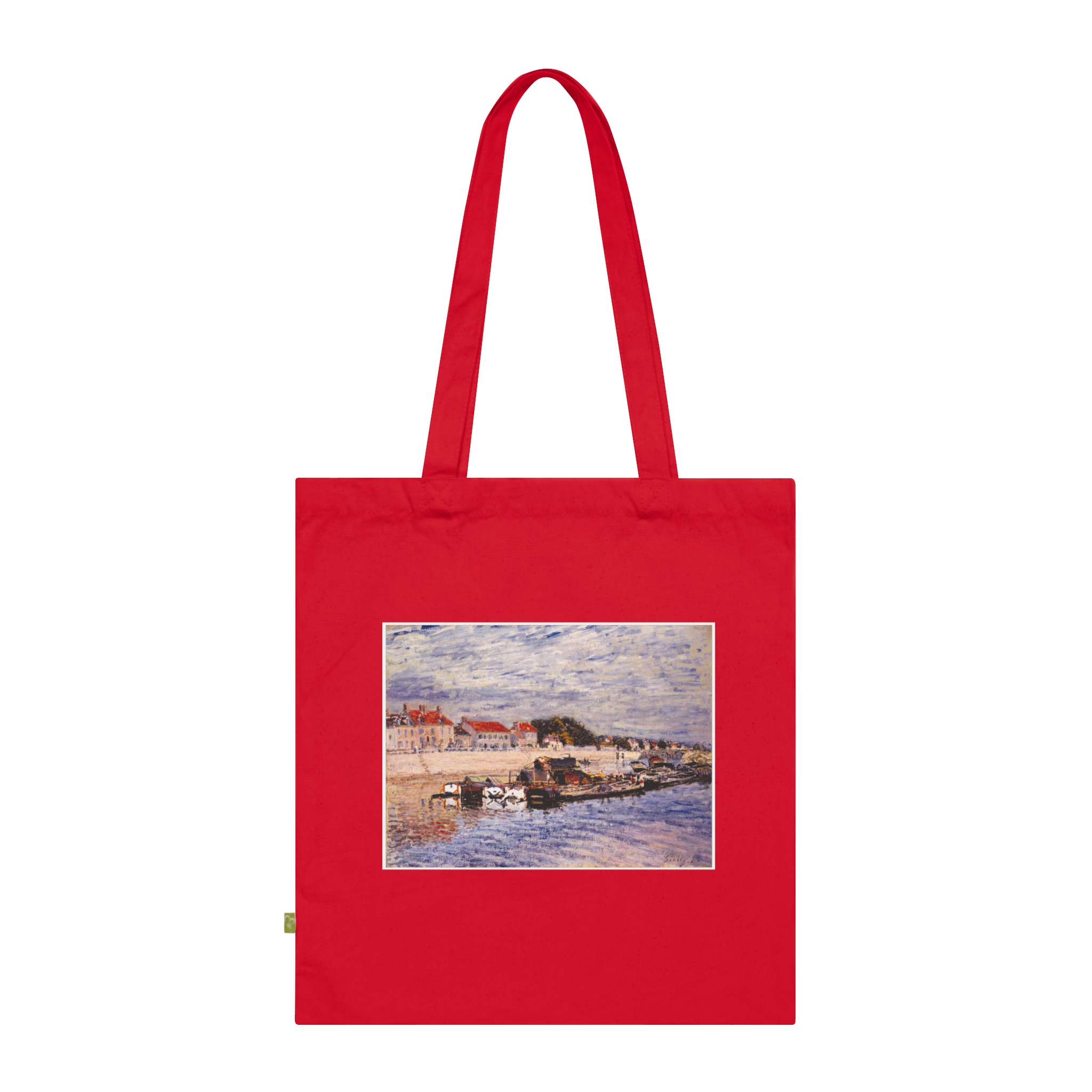 4091249455780768205_2048.jpeg Alfred Sisley – Barges on the Loing | Art Tote Bag