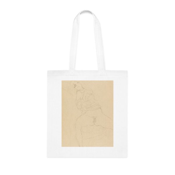 Gustav Klimt - Halbakt von vorne nach links liegend