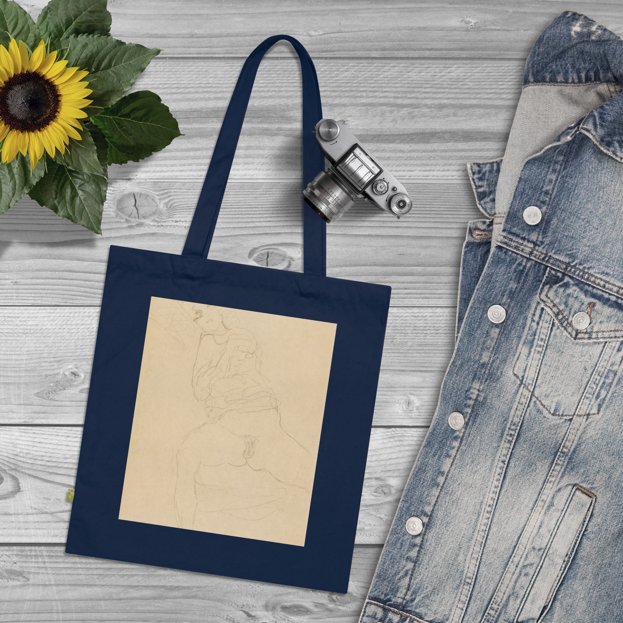 6245403657513110045_2048.jpeg Gustav Klimt – Halbakt von vorne nach links liegend | Art Tote Bag