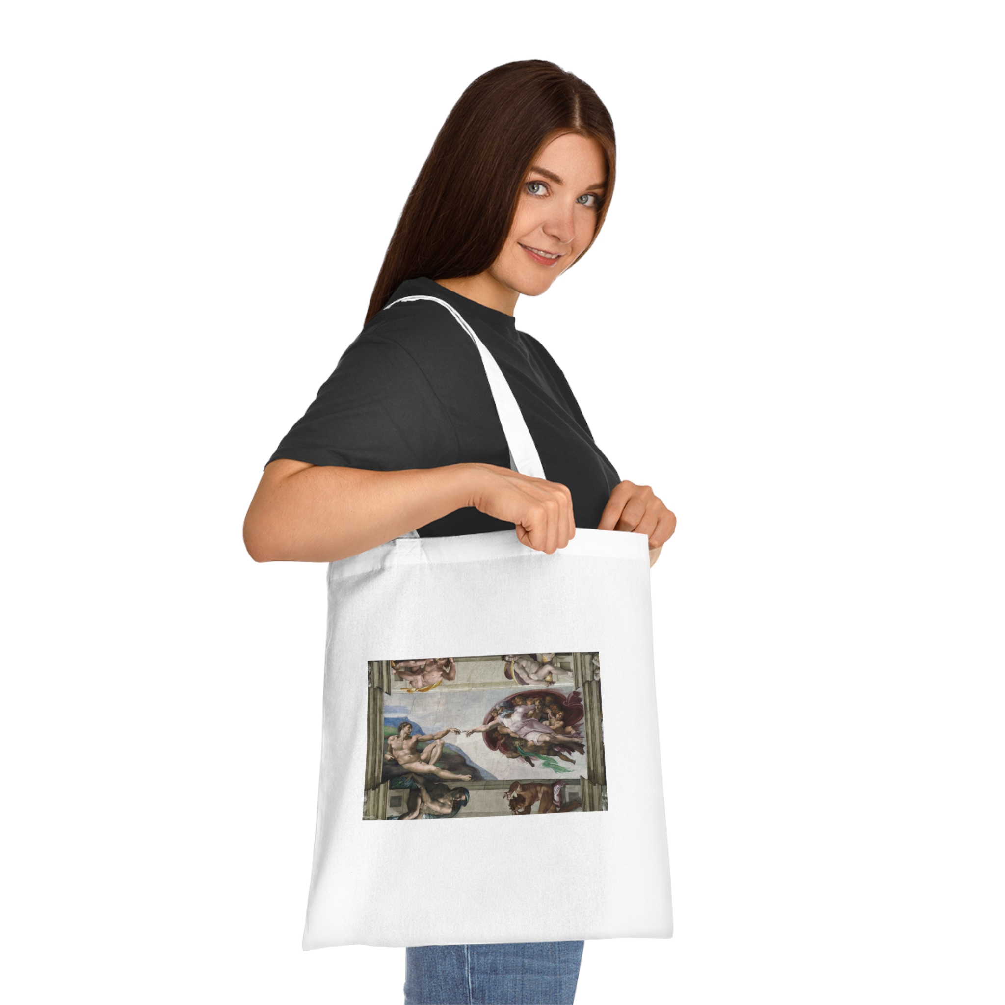 8110061472783529136_2048.jpeg Michelangelo Buonarroti – La creazione di Adamo | Art Tote Bag