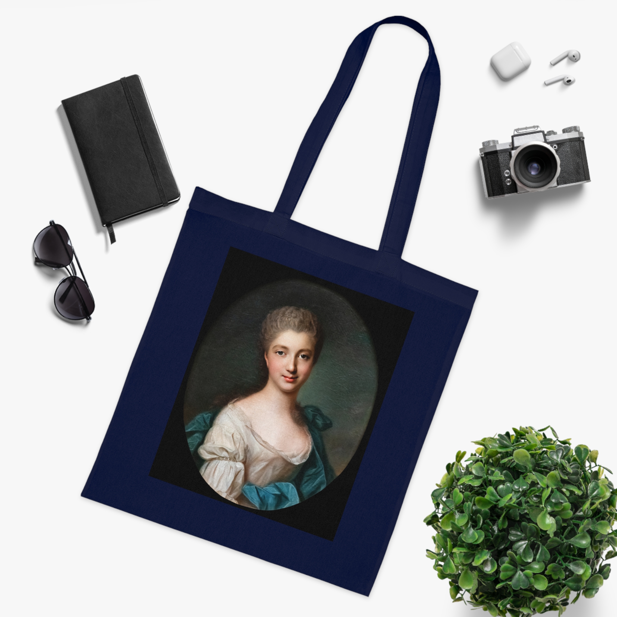 jean marc nattier portrait de jeune femme | art tote bag jean marc nattier portrait de jeune femme | art tote bag