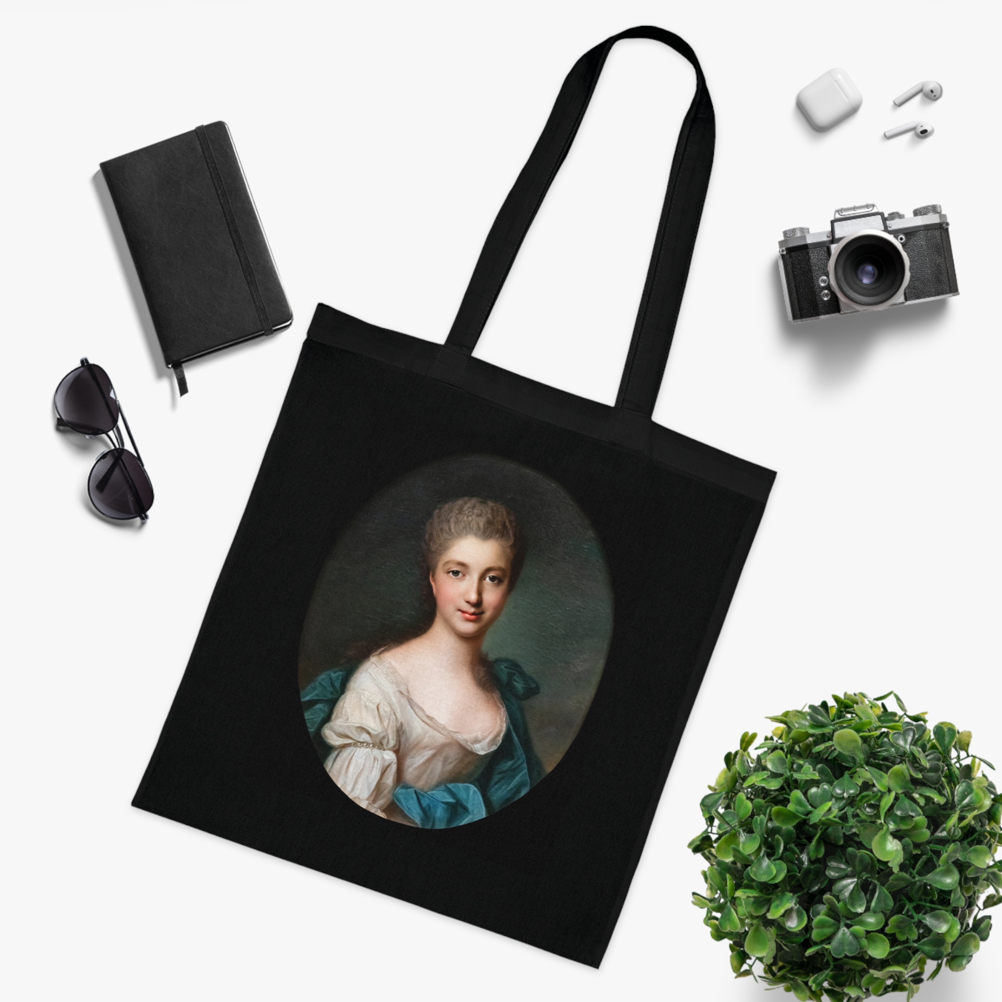 jean marc nattier portrait de jeune femme | art tote bag jean marc nattier portrait de jeune femme | art tote bag