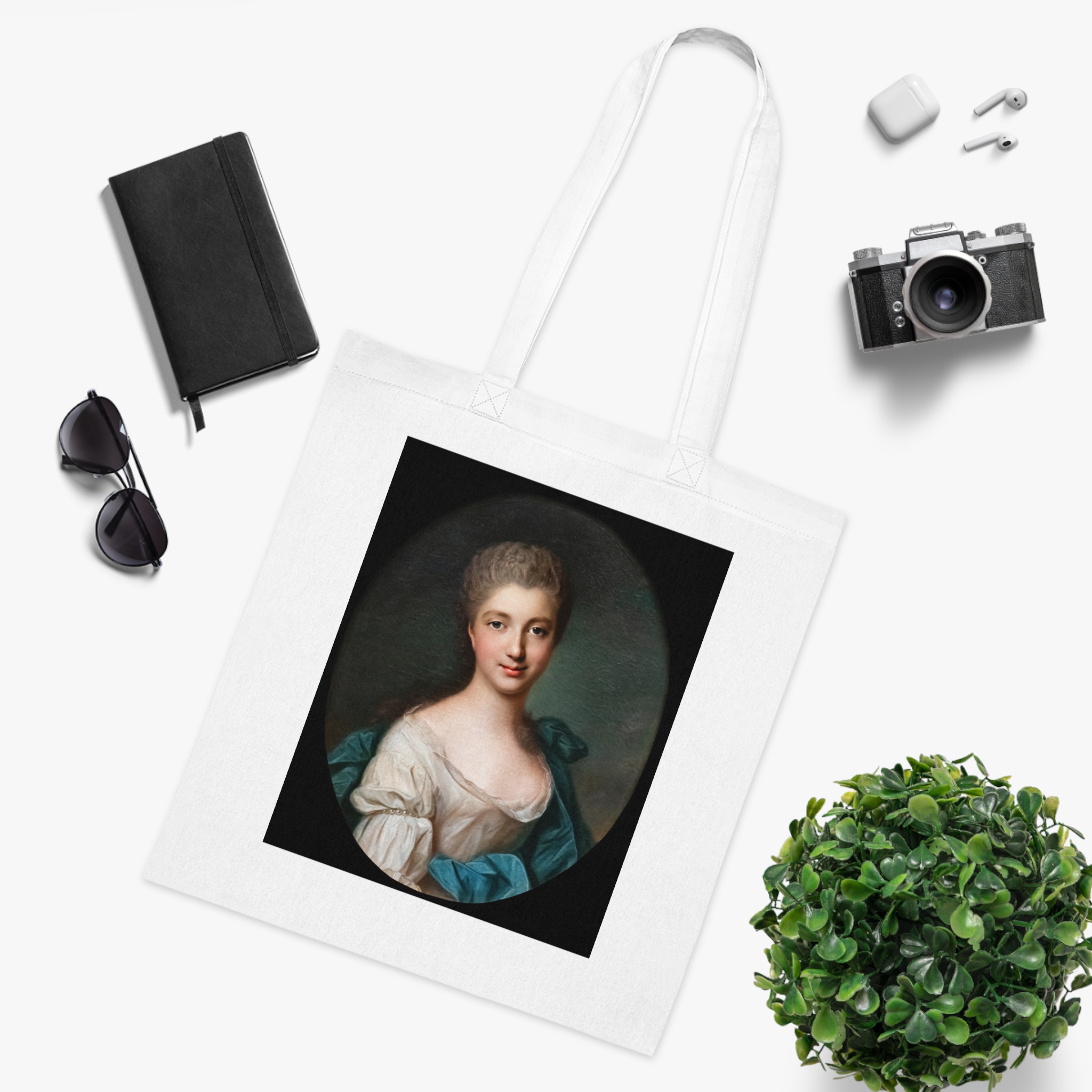jean marc nattier portrait de jeune femme | art tote bag jean marc nattier portrait de jeune femme | art tote bag