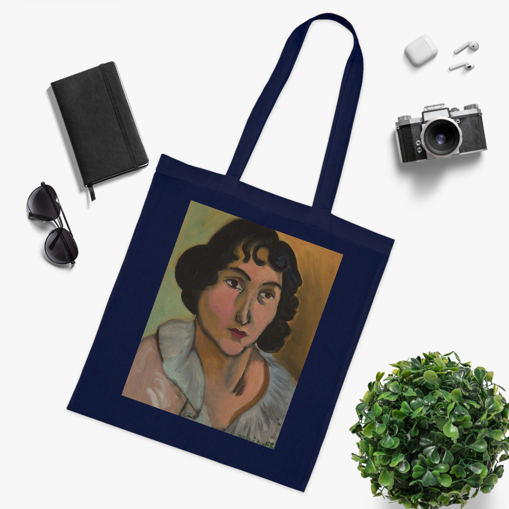 henri matisse tête de jeune fille (lorette) | art tote bag henri matisse tête de jeune fille (lorette) | art tote bag