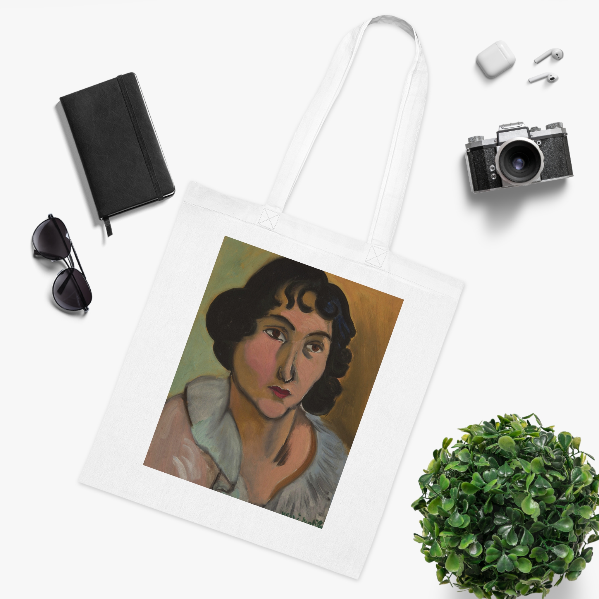 henri matisse tête de jeune fille (lorette) | art tote bag henri matisse tête de jeune fille (lorette) | art tote bag