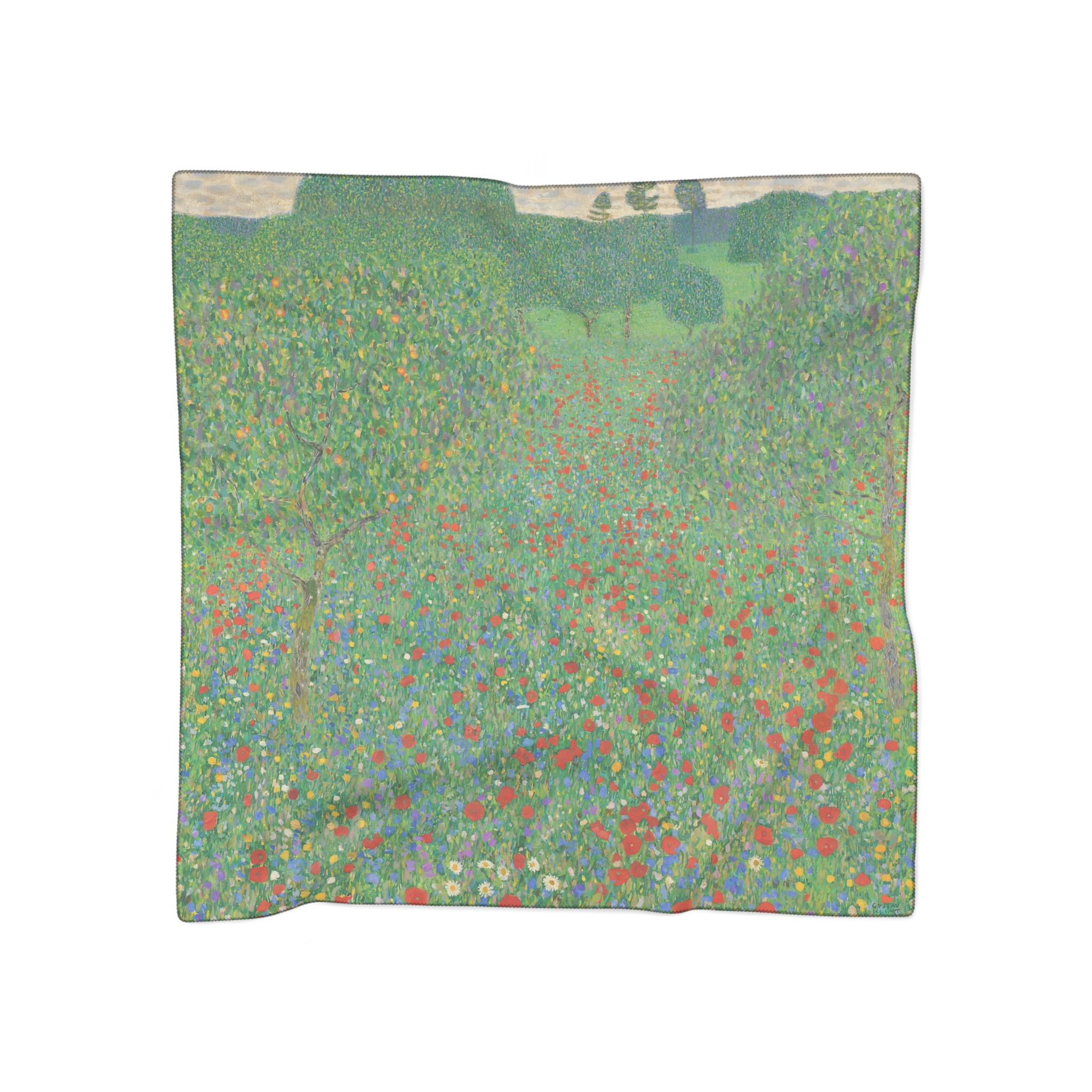 Gustav Klimt – Blooming Poppies | Art Scarf