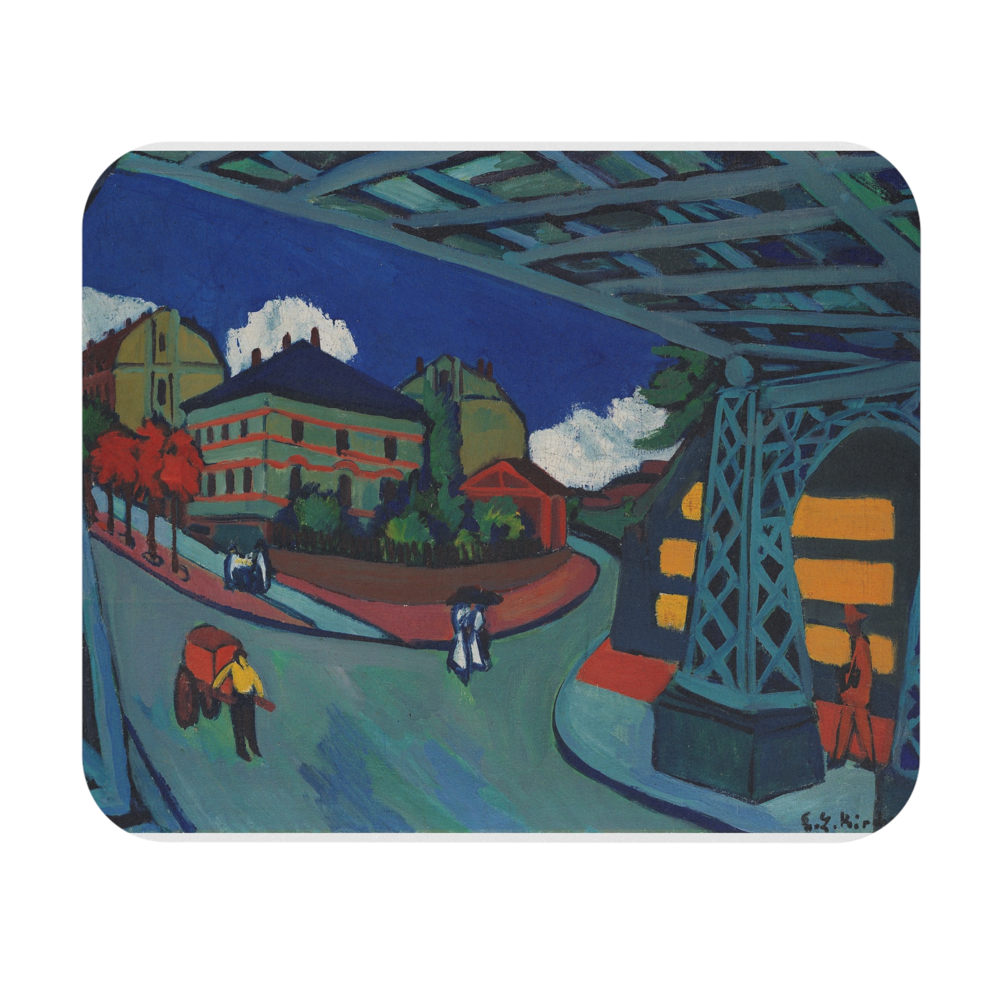 Ernst Ludwig Kirchner – Eisenbahnüberführung Löbtauer Straße | Art Mousepad