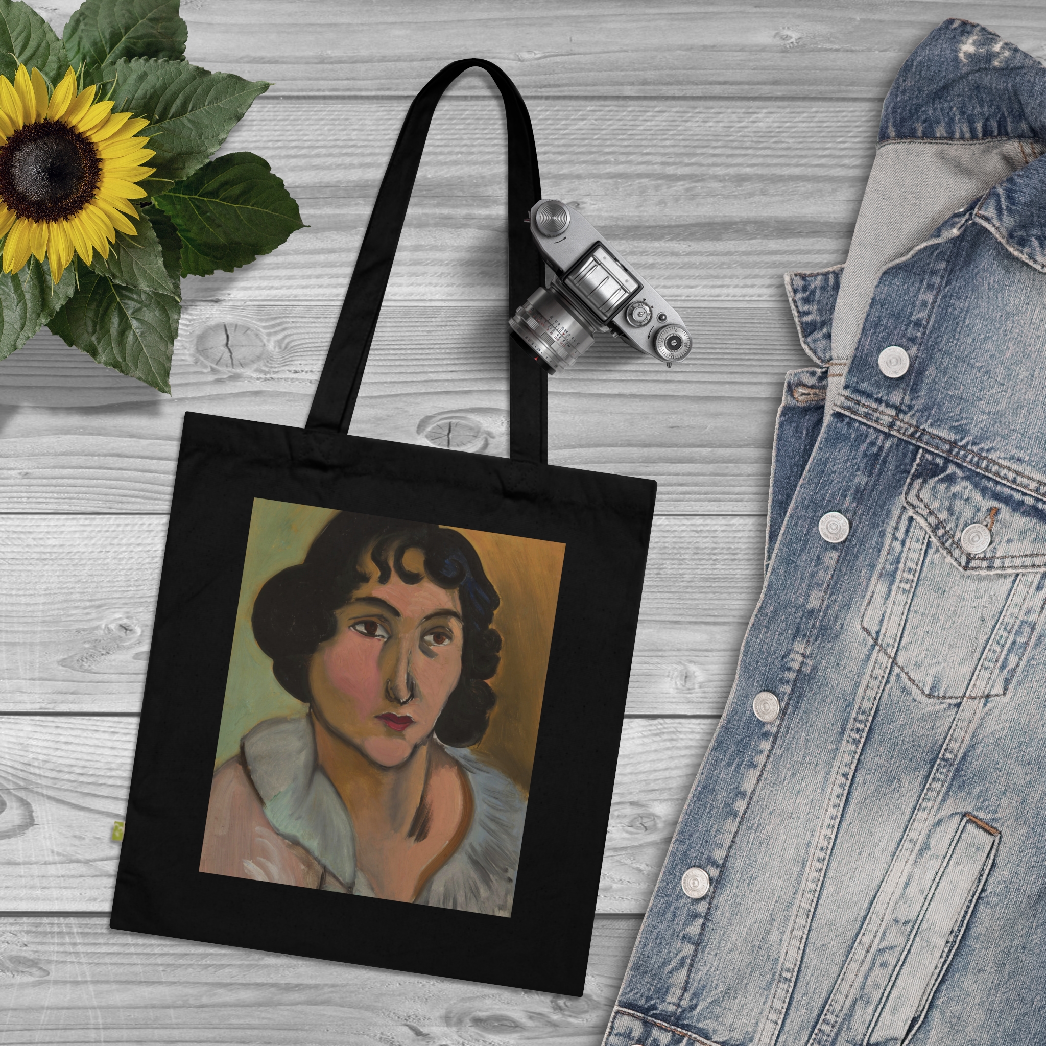 henri matisse tête de jeune fille (lorette) | art tote bag henri matisse tête de jeune fille (lorette) | art tote bag