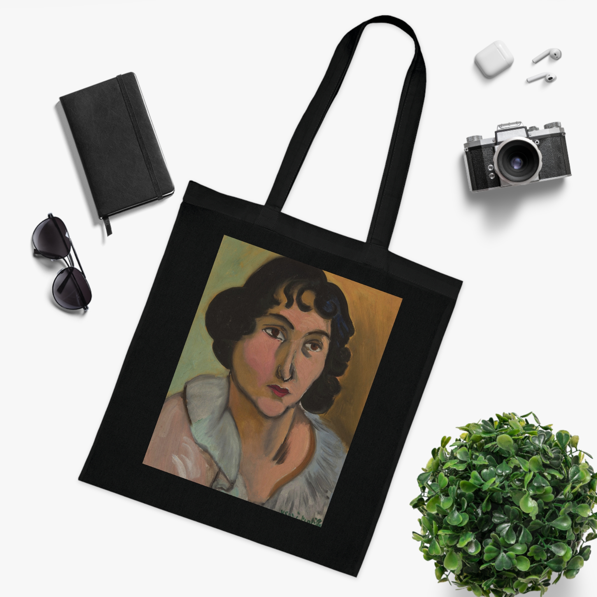 henri matisse tête de jeune fille (lorette) | art tote bag henri matisse tête de jeune fille (lorette) | art tote bag