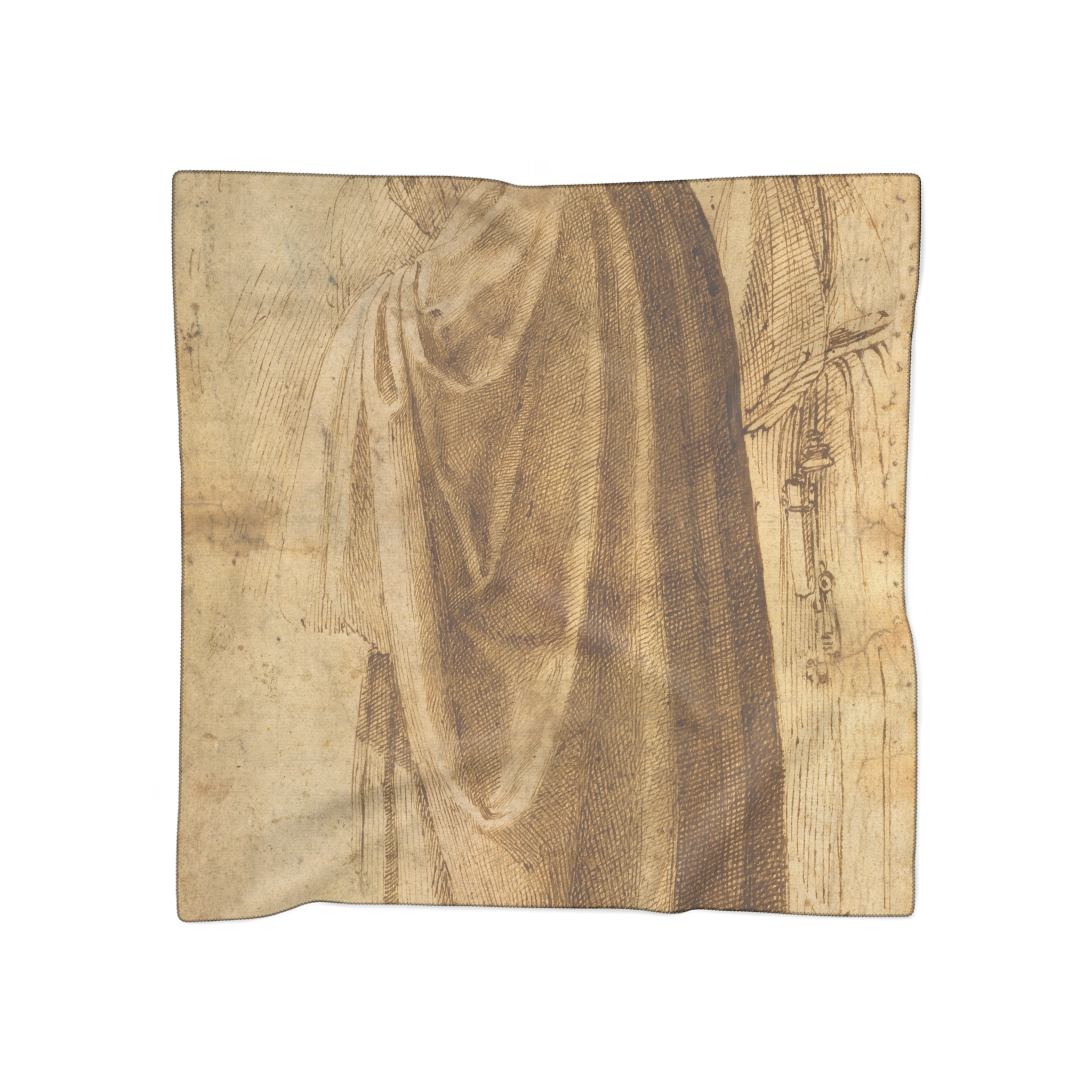 michelangelo buonarroti three standing men in wide cloaks turned to the left