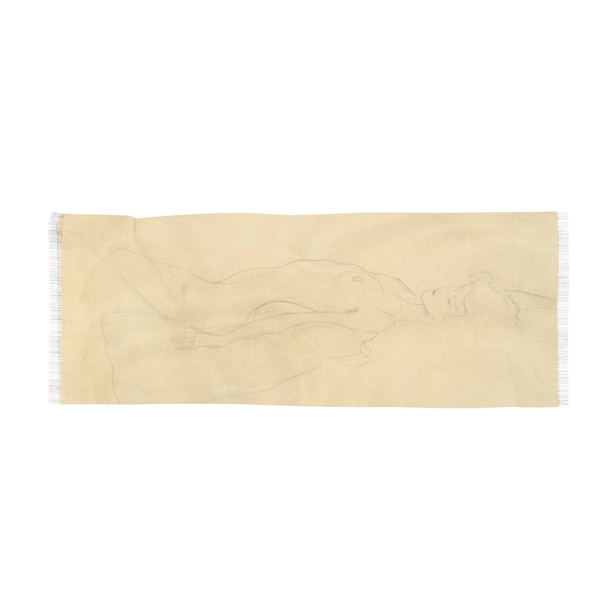 Gustav Klimt Liegender Akt mit überkreuzten Beinen Studie zu Wasserschlangen II