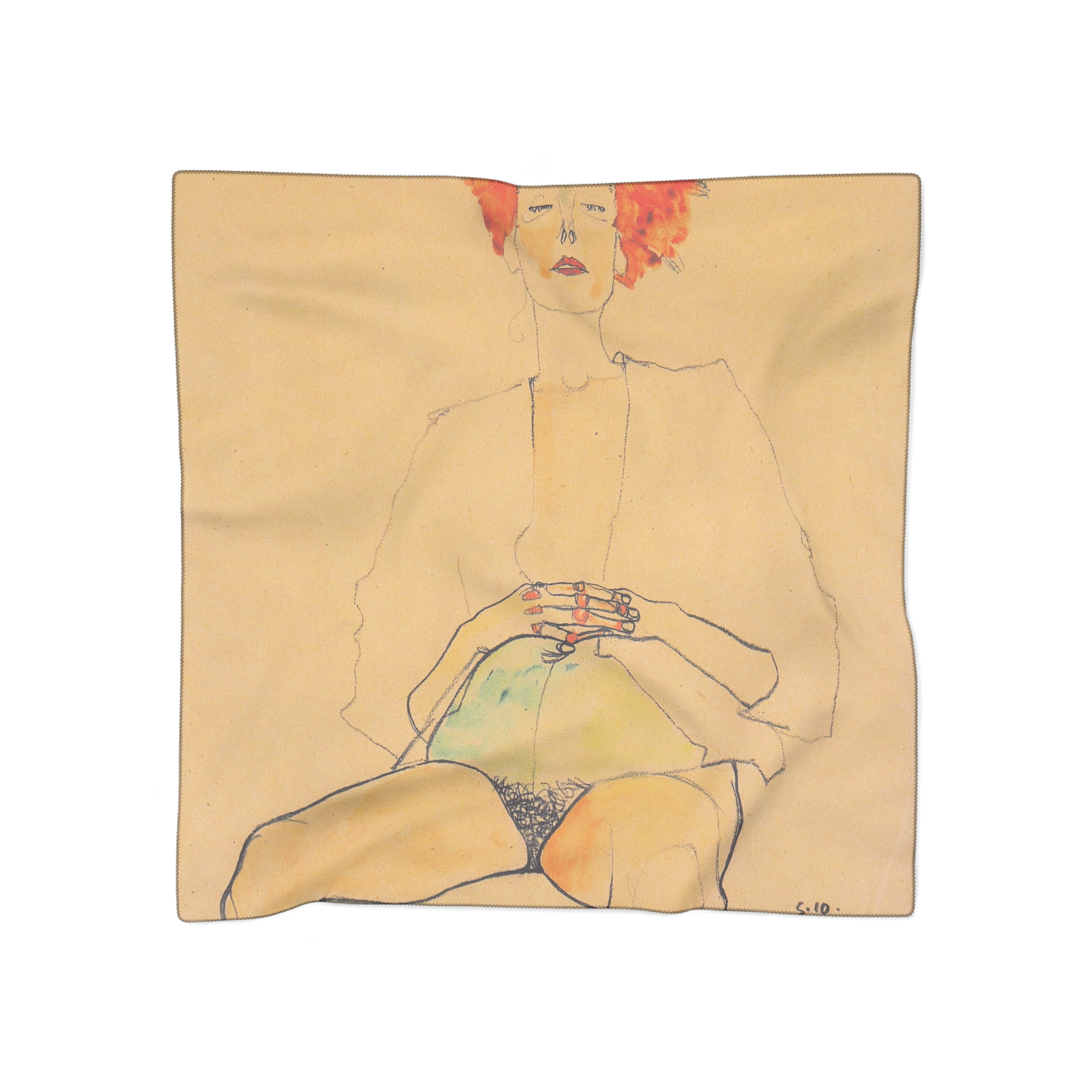 egon schiele – sitzender halbakt mit rotem haar – 1910 egon schiele – sitzender halbakt mit rotem haar – 1910