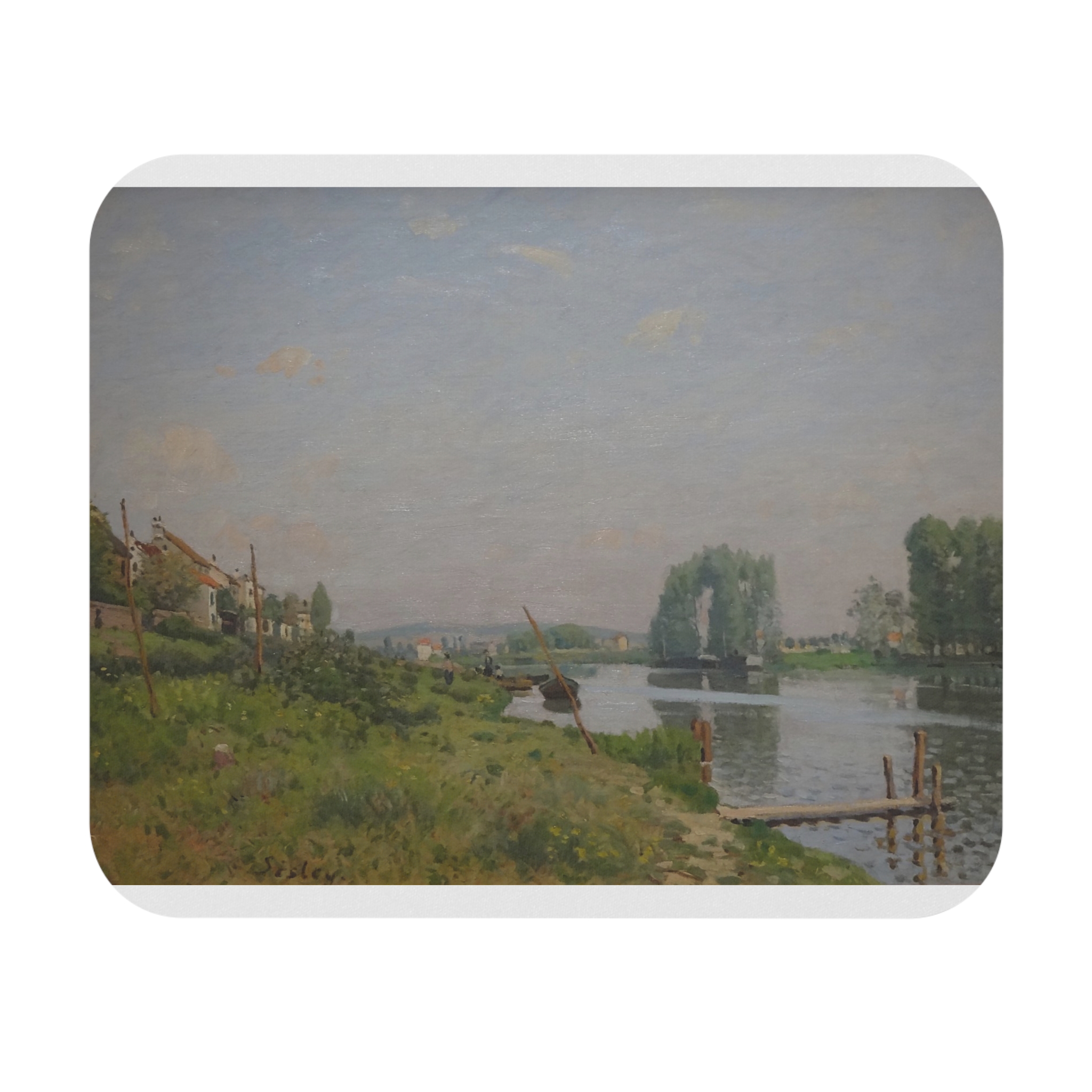 Alfred Sisley – L'île Saint-Denis | Art Mousepad