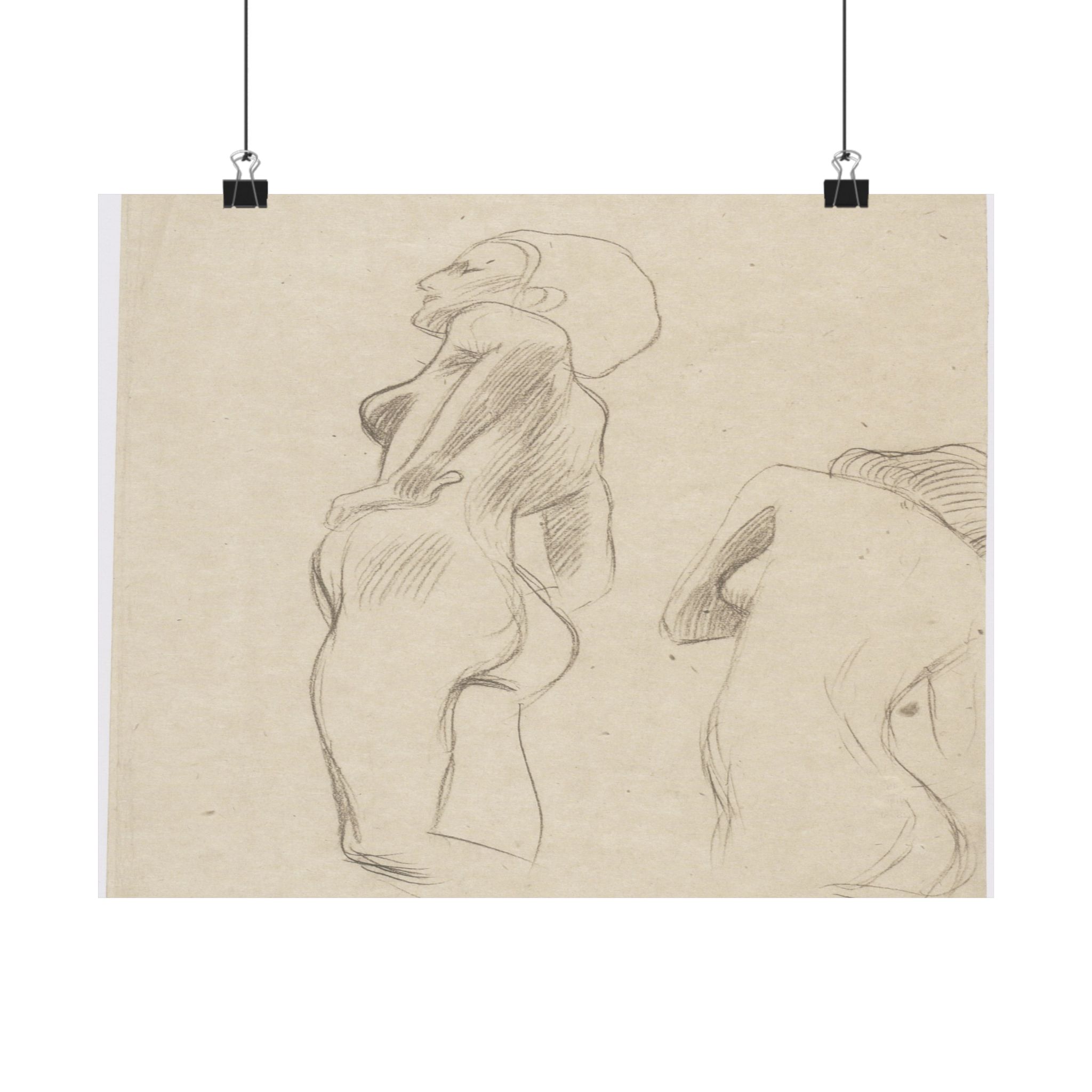 klimt – zwei studien eines frauenaktes%2c nach links und vom r%c3%bccken gesehen