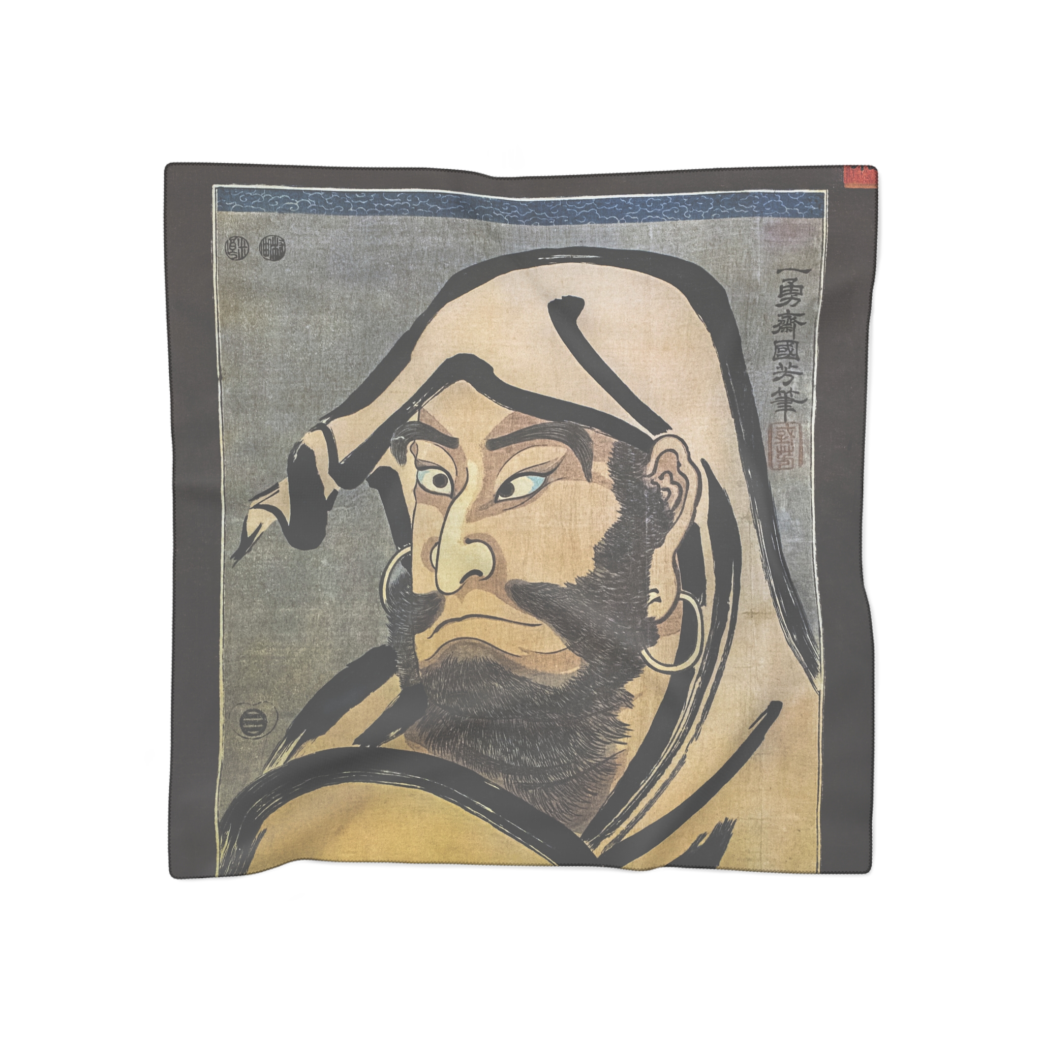 utagawa kuniyoshi nakamura utaemon iv, acteur de kabuki, en darum, moine bouddhiste