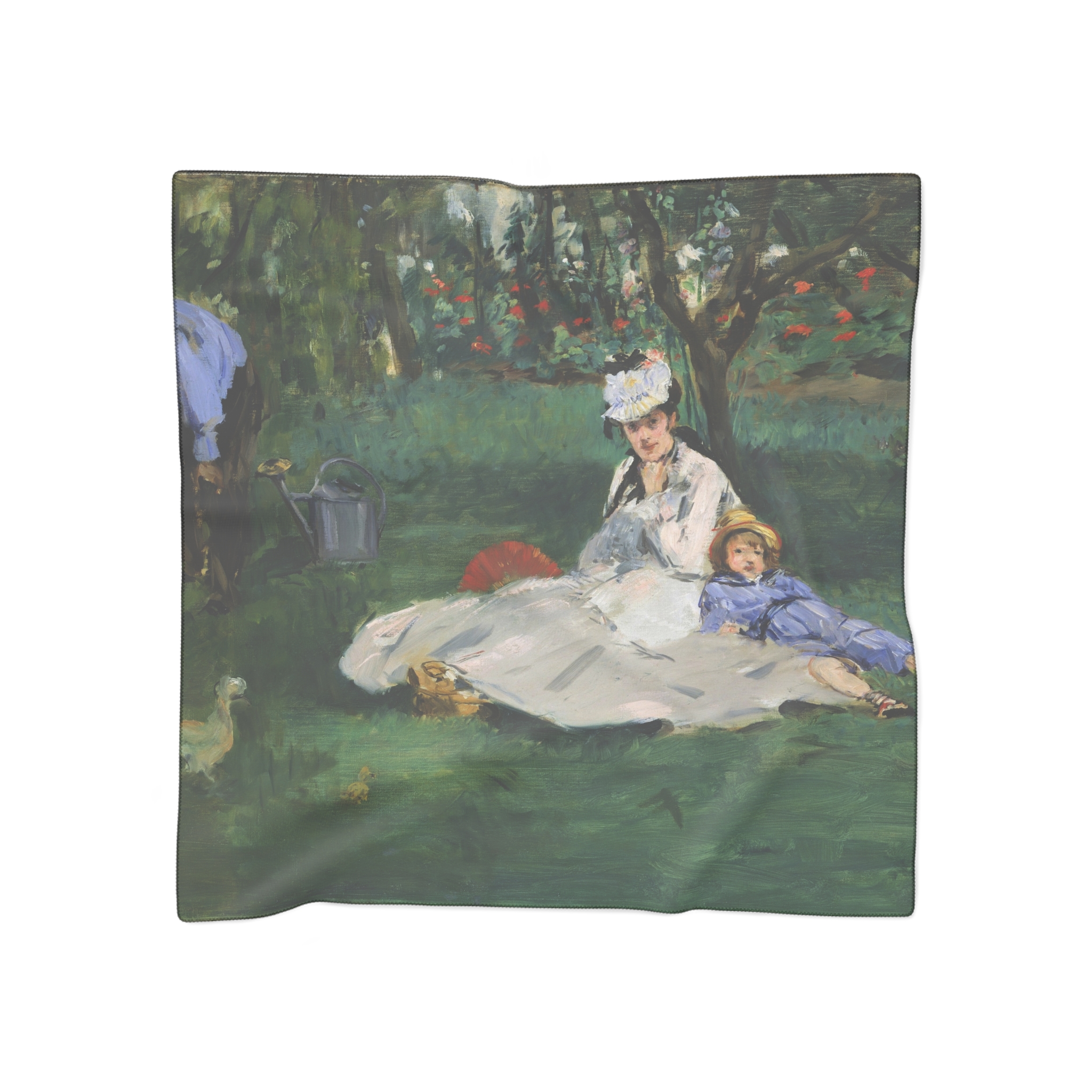 Édouard manet the monet family in their garden at argenteuil