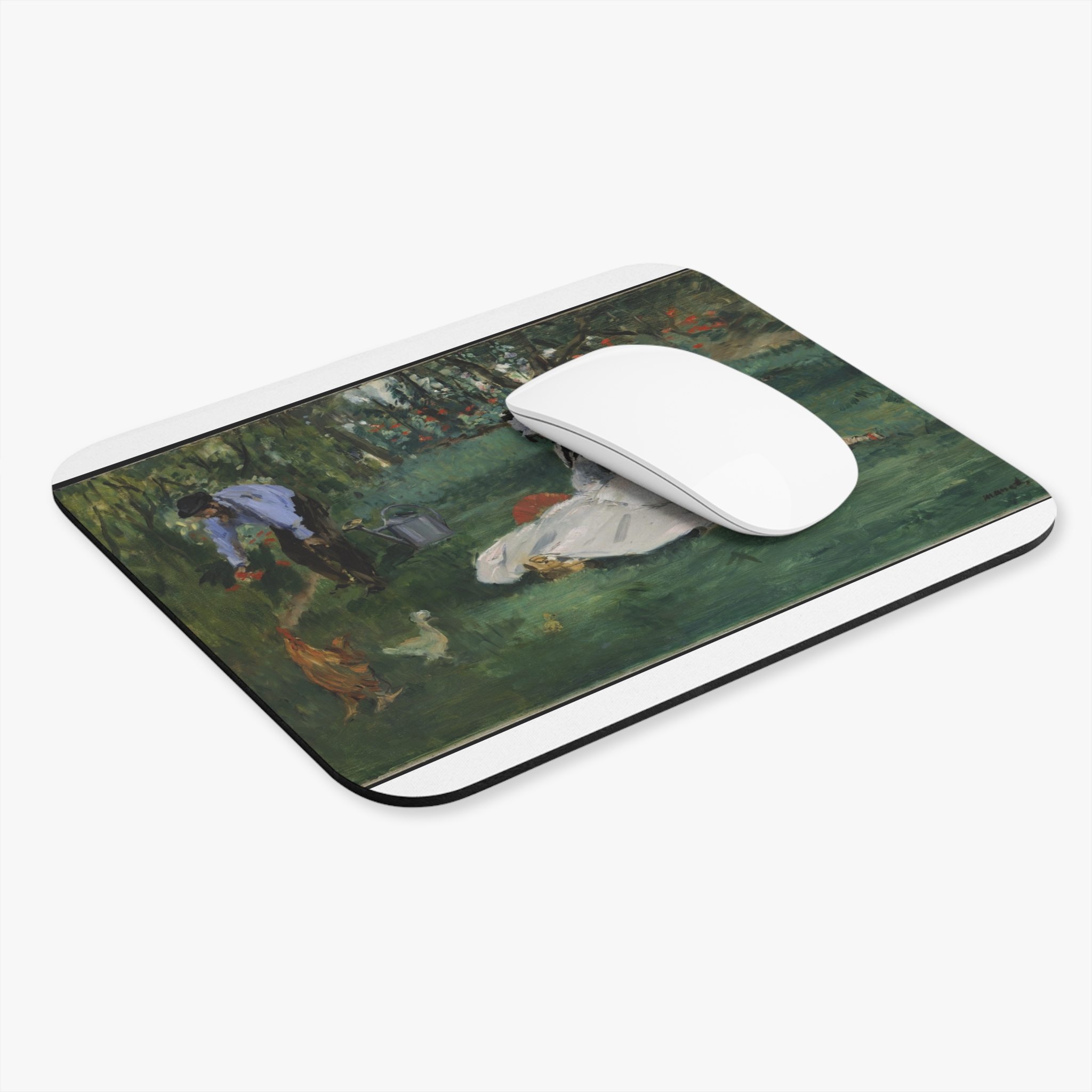 Édouard manet the monet family in their garden at argenteuil Édouard Manet – The Monet Family in Their Garden at Argenteuil | Art Mousepad