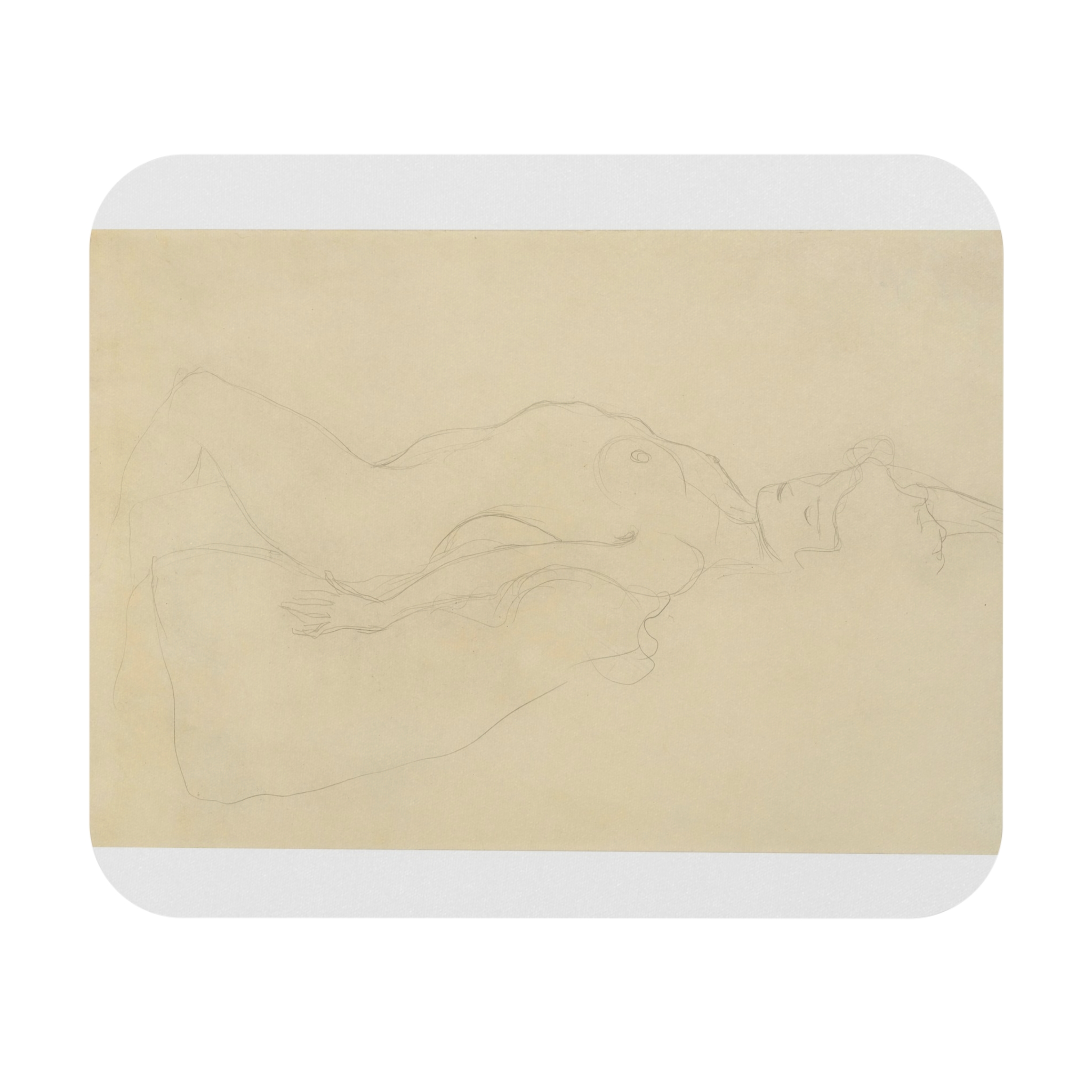 Gustav Klimt Liegender Akt mit überkreuzten Beinen Studie zu Wasserschlangen II
