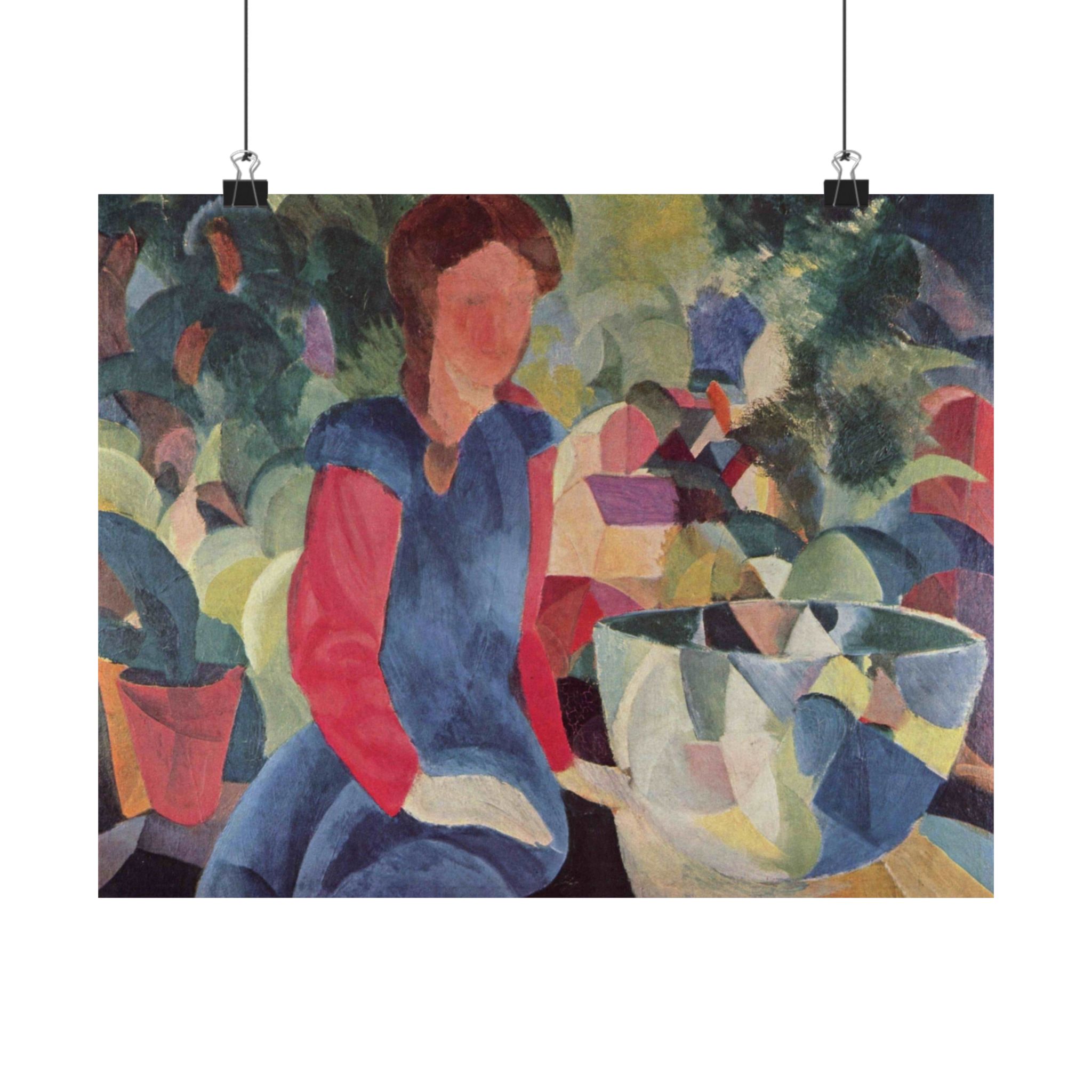 august macke girl with a fish bowl