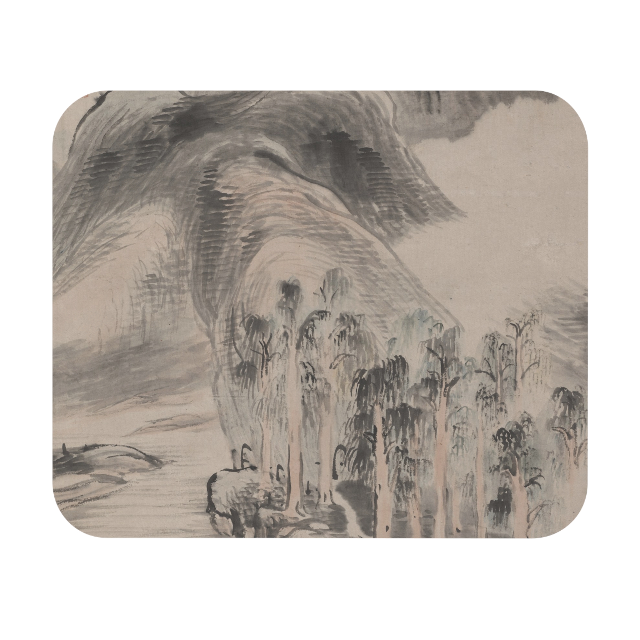 yosa buson evening landscape with traveler