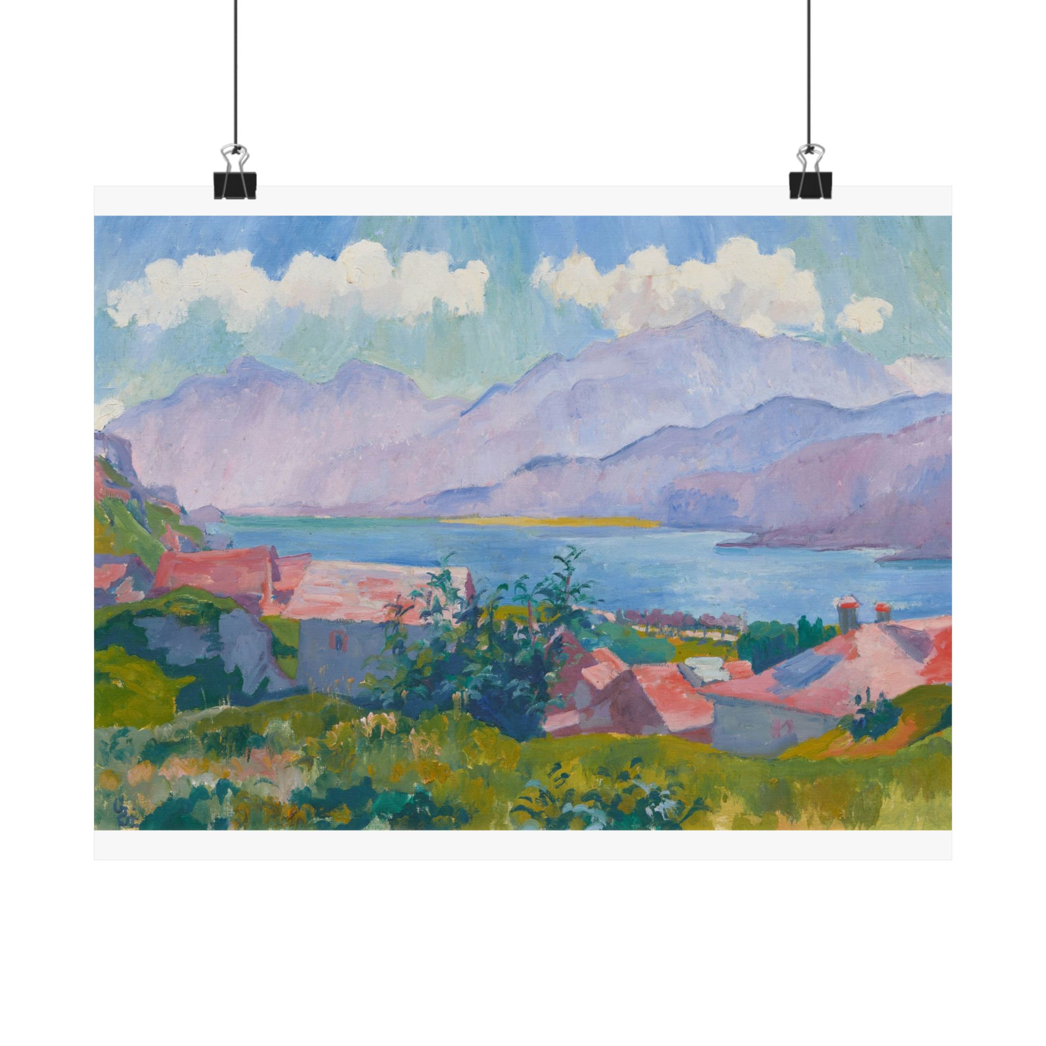 giovanni giacometti blick auf silsersee von capolago