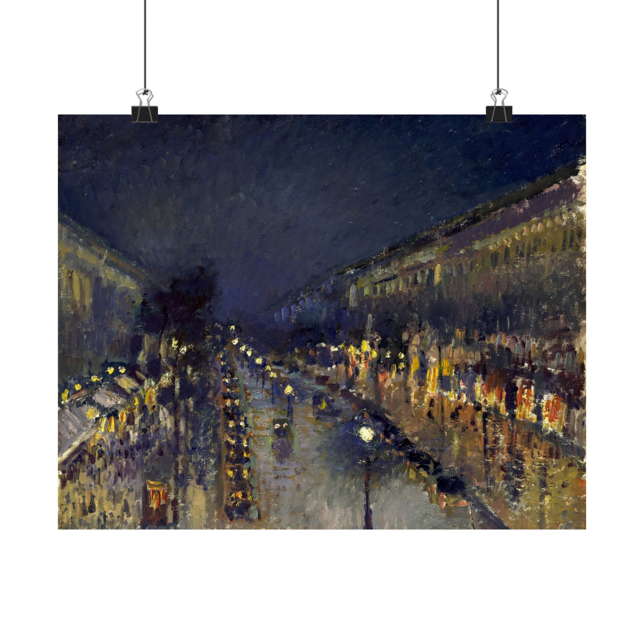 Camille Pissarro - The Boulevard Montmartre at Night