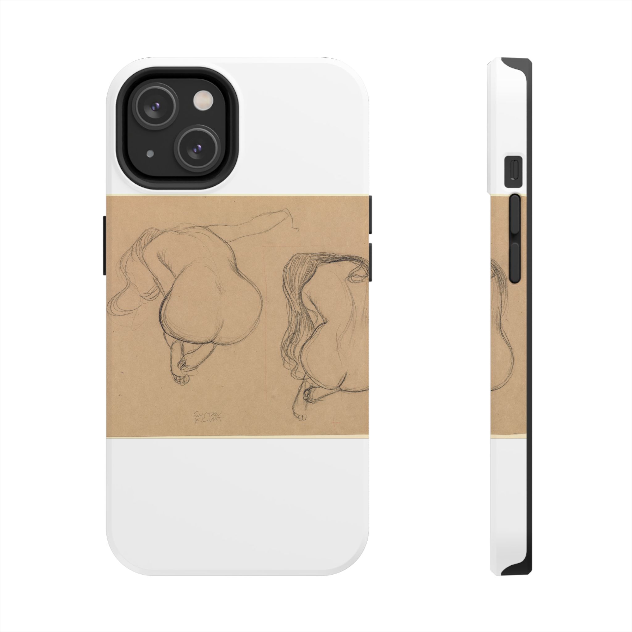 gustav klimt %28austrian – two studies of a seated nude with long hair – google art project