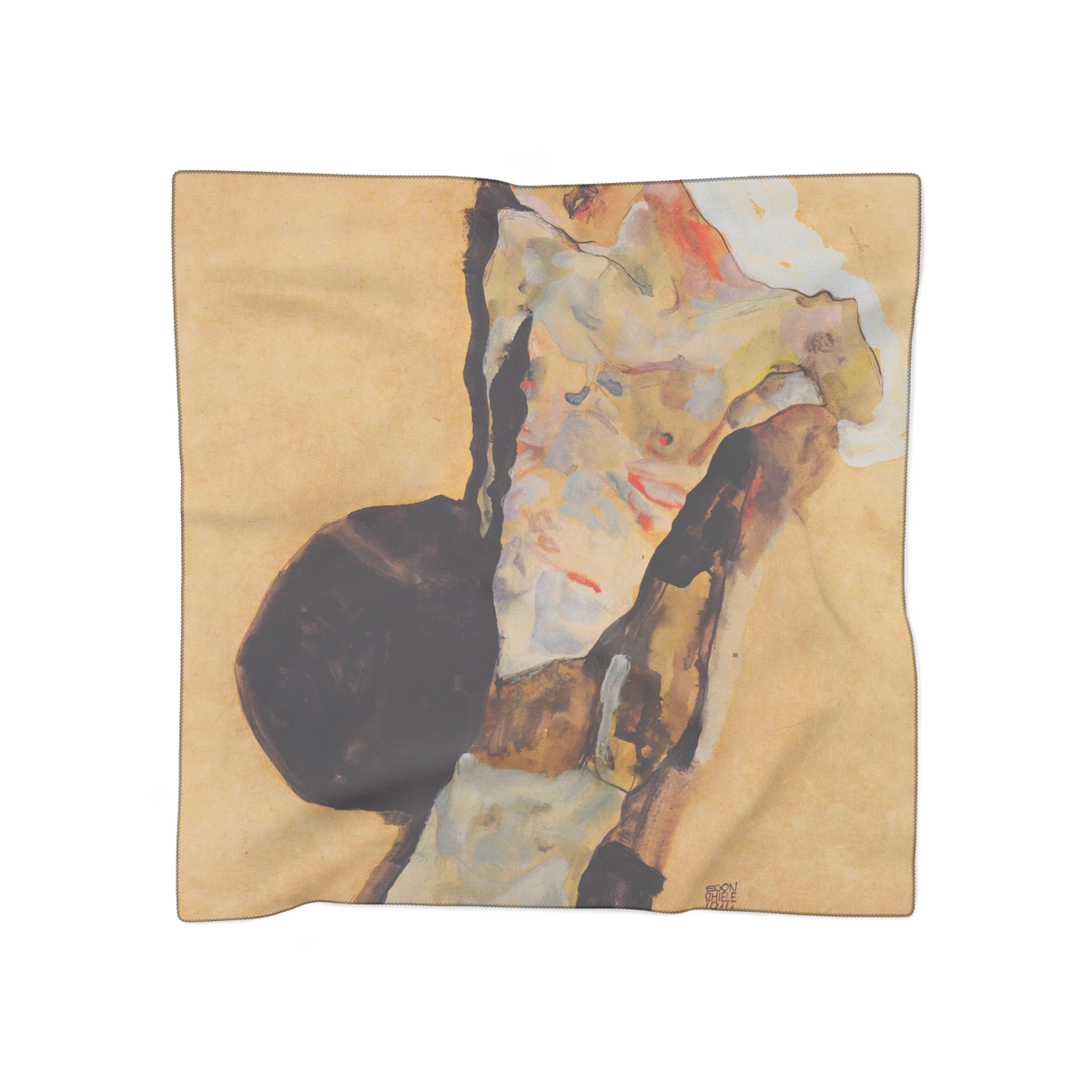 Egon Schiele - Halbakt (Selbstdarstellung)