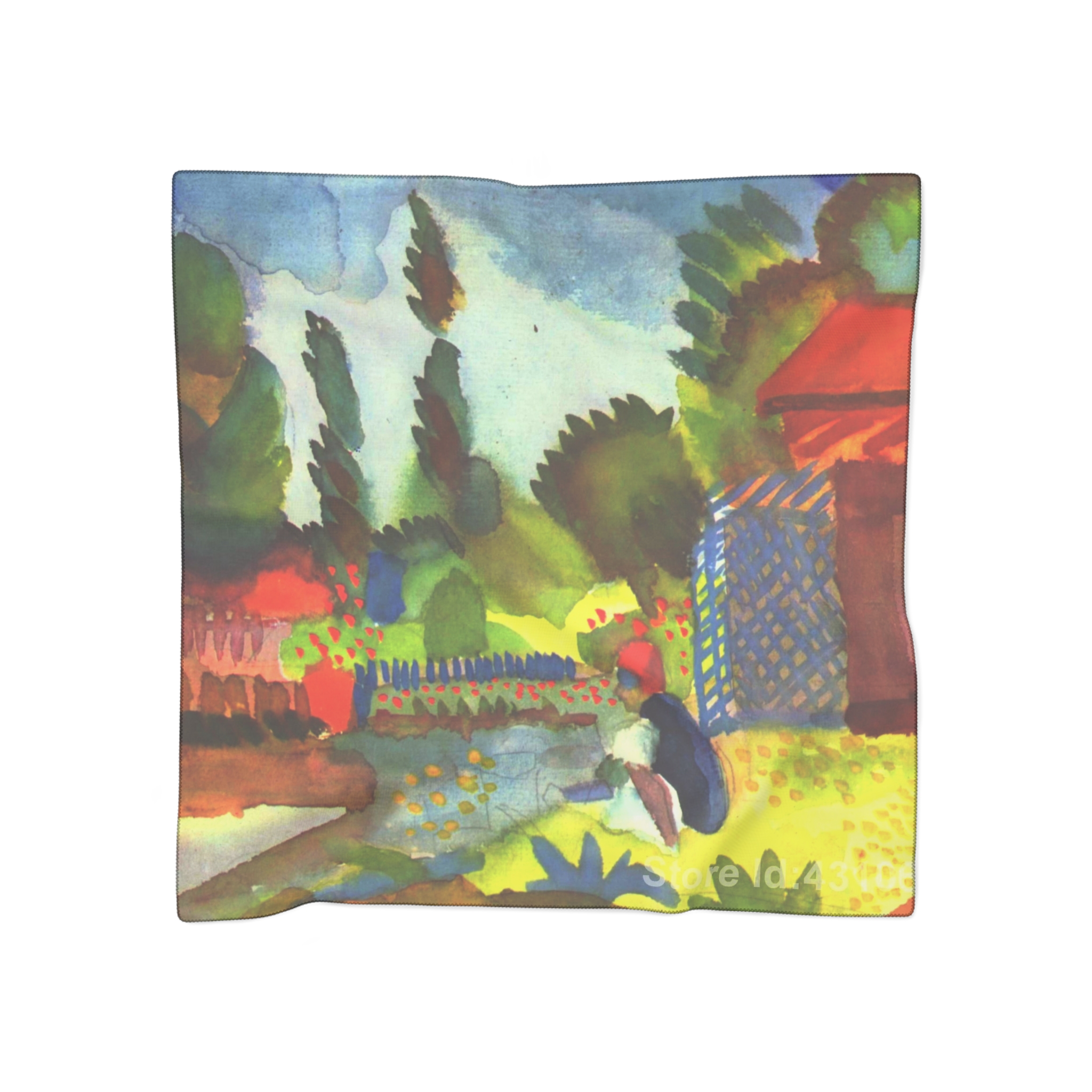 August Macke - Tunis Landscape with a Sedentary Arabs