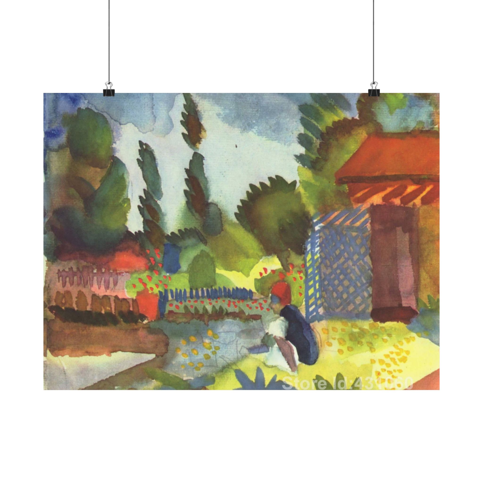 august macke tunis landscape with a sedentary arabs august macke tunis landscape with a sedentary arabs