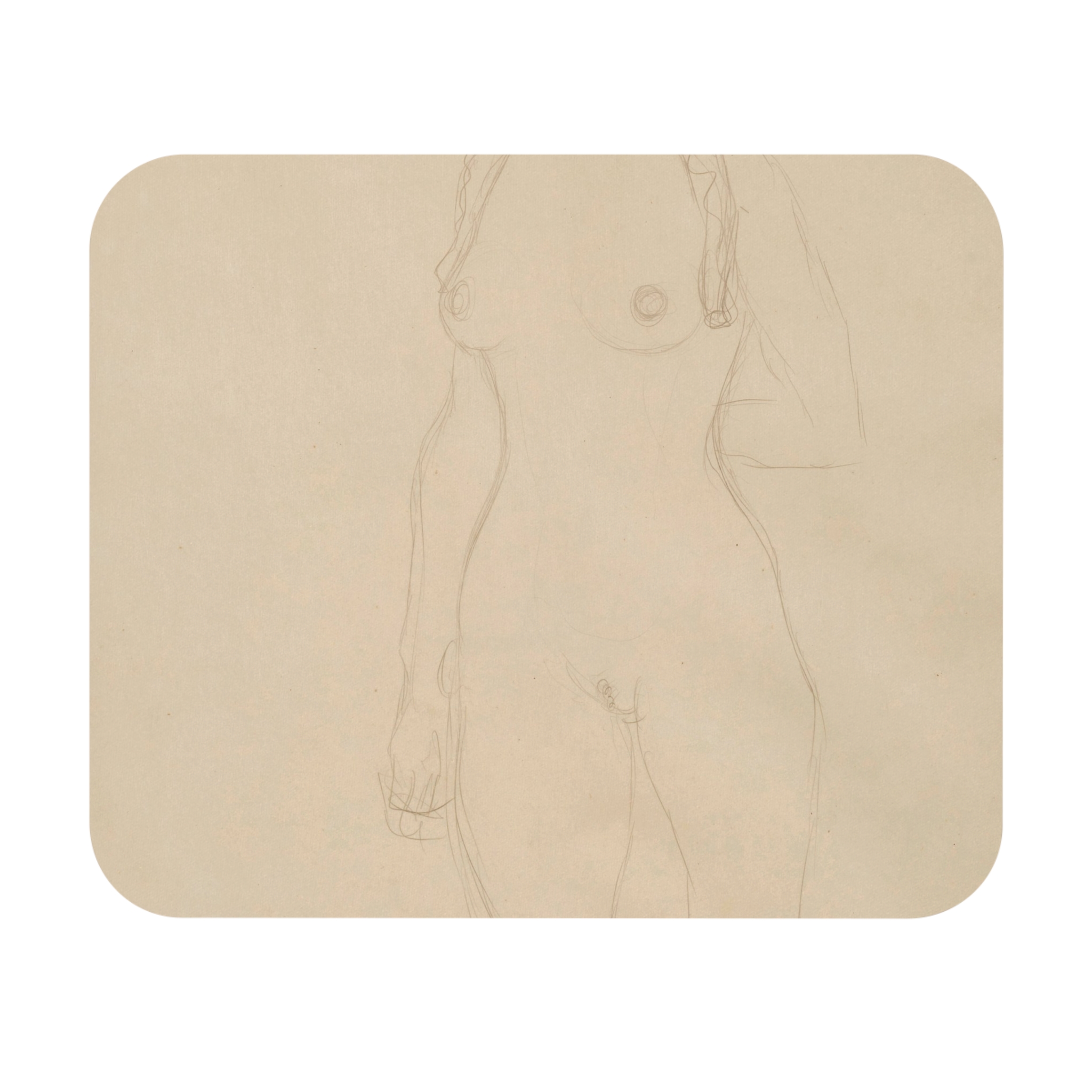 Gustav Klimt - Akt mit Zöpfen