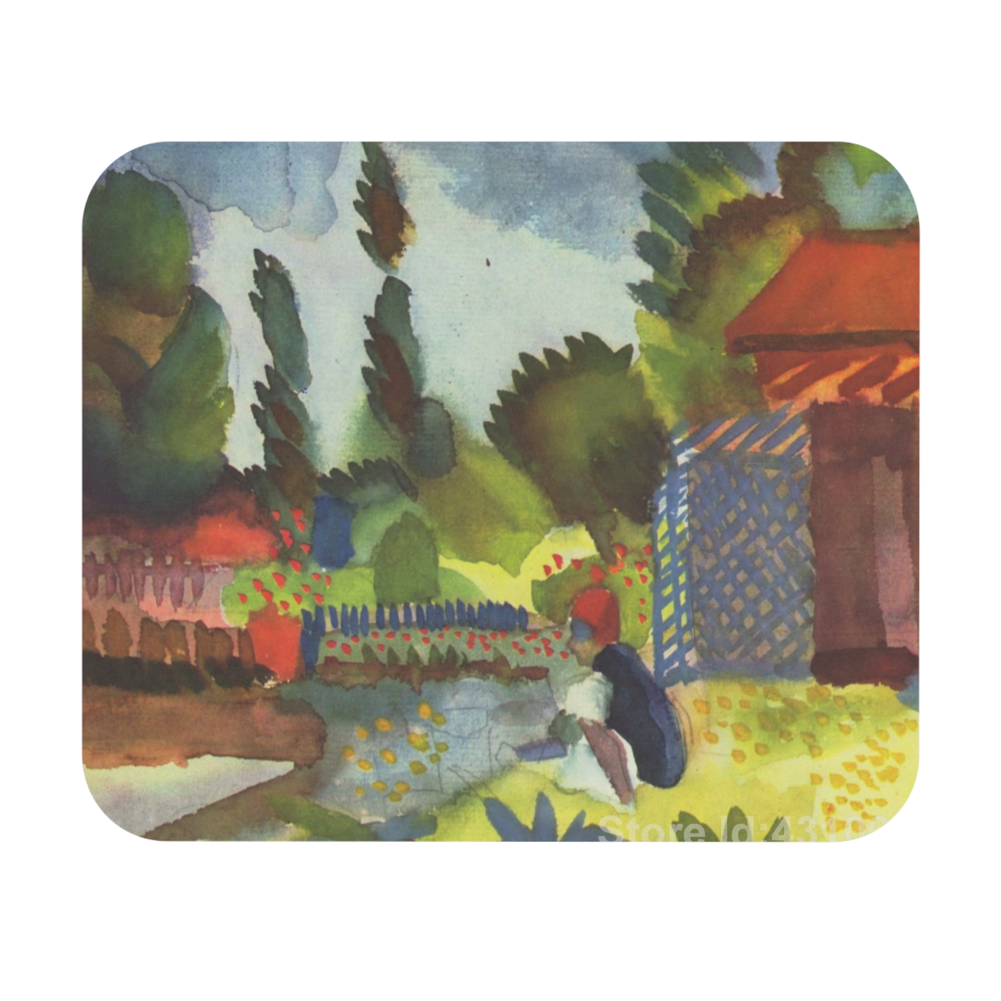 August Macke - Tunis Landscape with a Sedentary Arabs