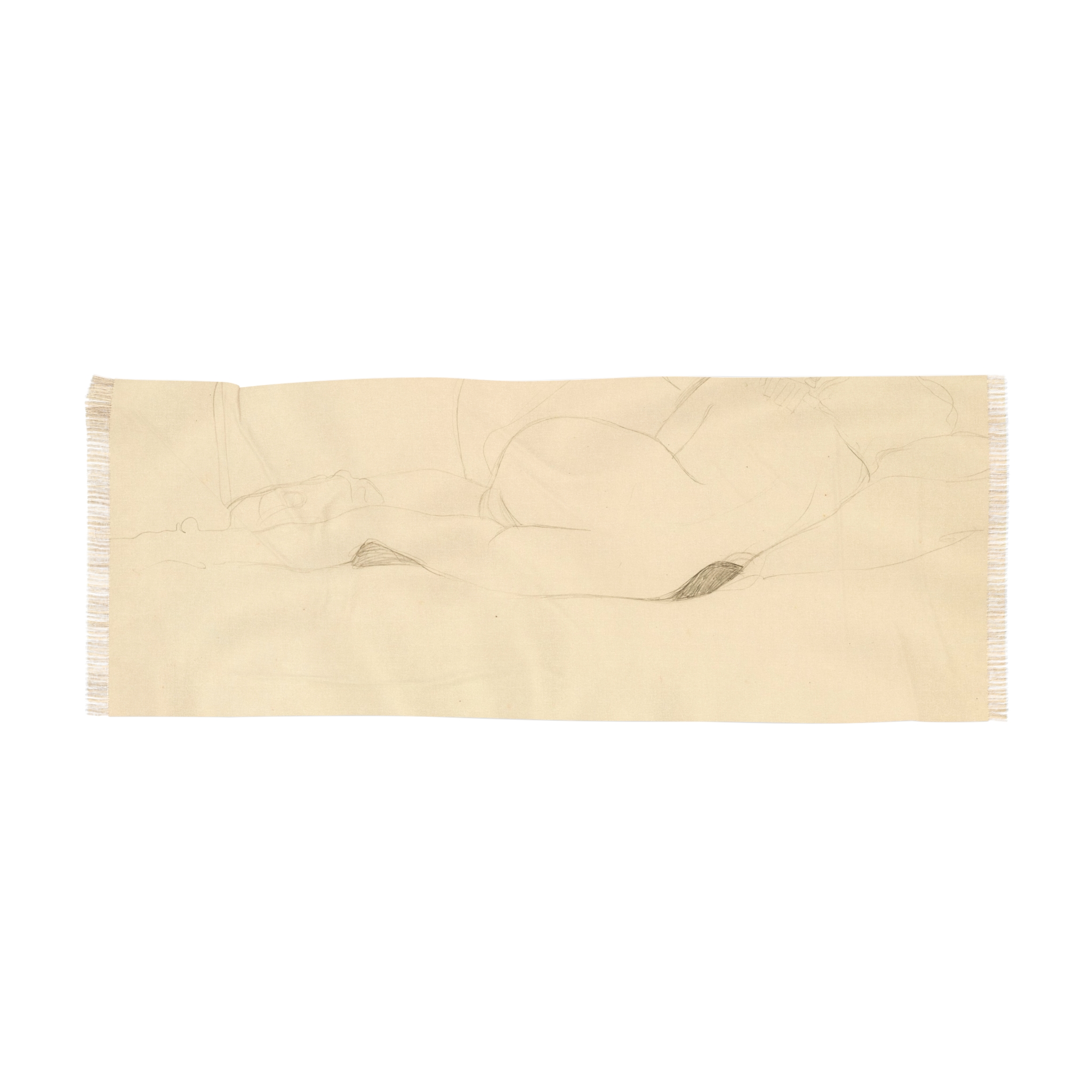 Gustav Klimt - Liegender Rückenackt Studie zu Wasserschlangen II
