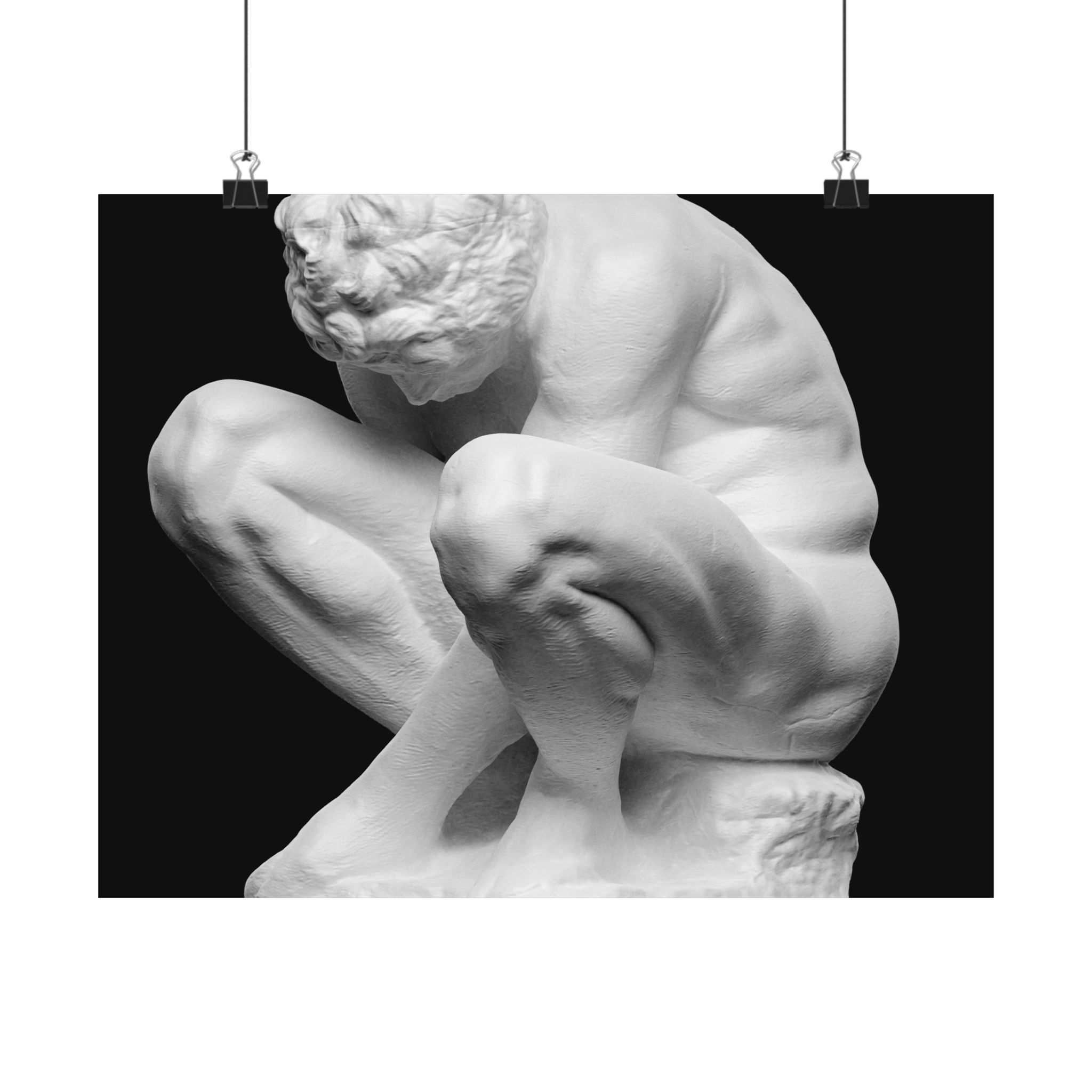 Michelangelo Buonarroti - Sammenkrøbet, siddende dreng