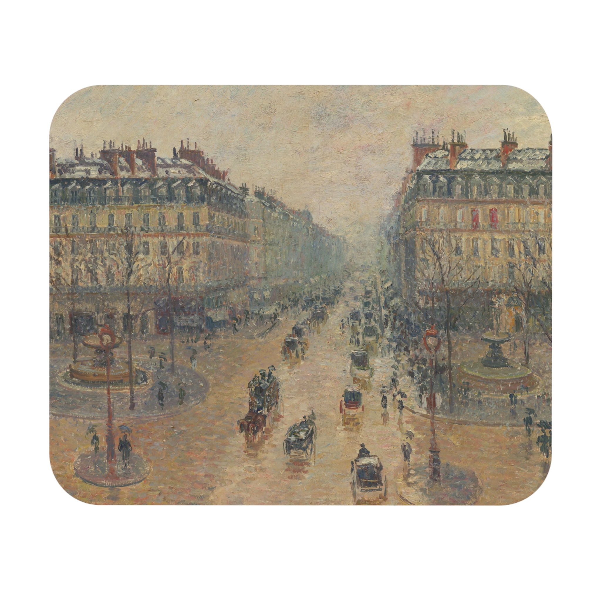 Camille Pissarro - Avenue de l'Opéra, effet de neige, le matin