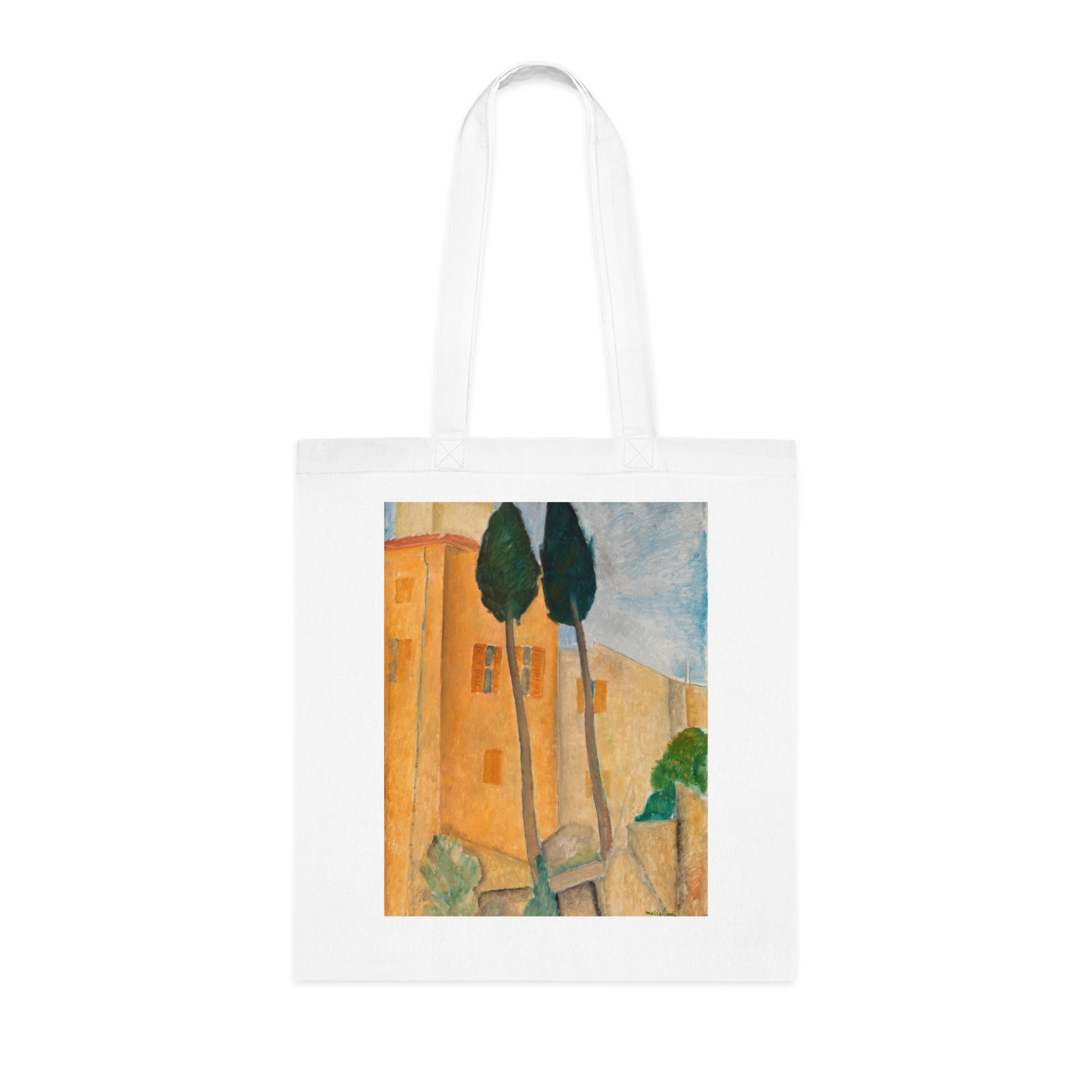Amedeo Modigliani - Cypresses and Houses at Cagnes